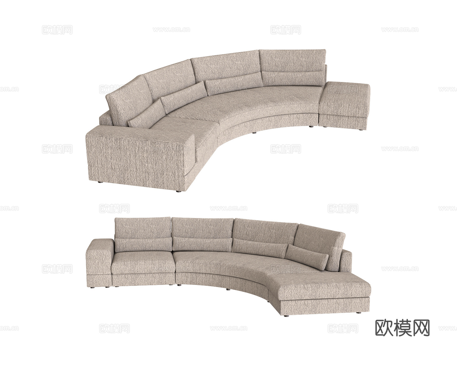 Bizzarto 转角沙发3d模型下载（渲染图1）