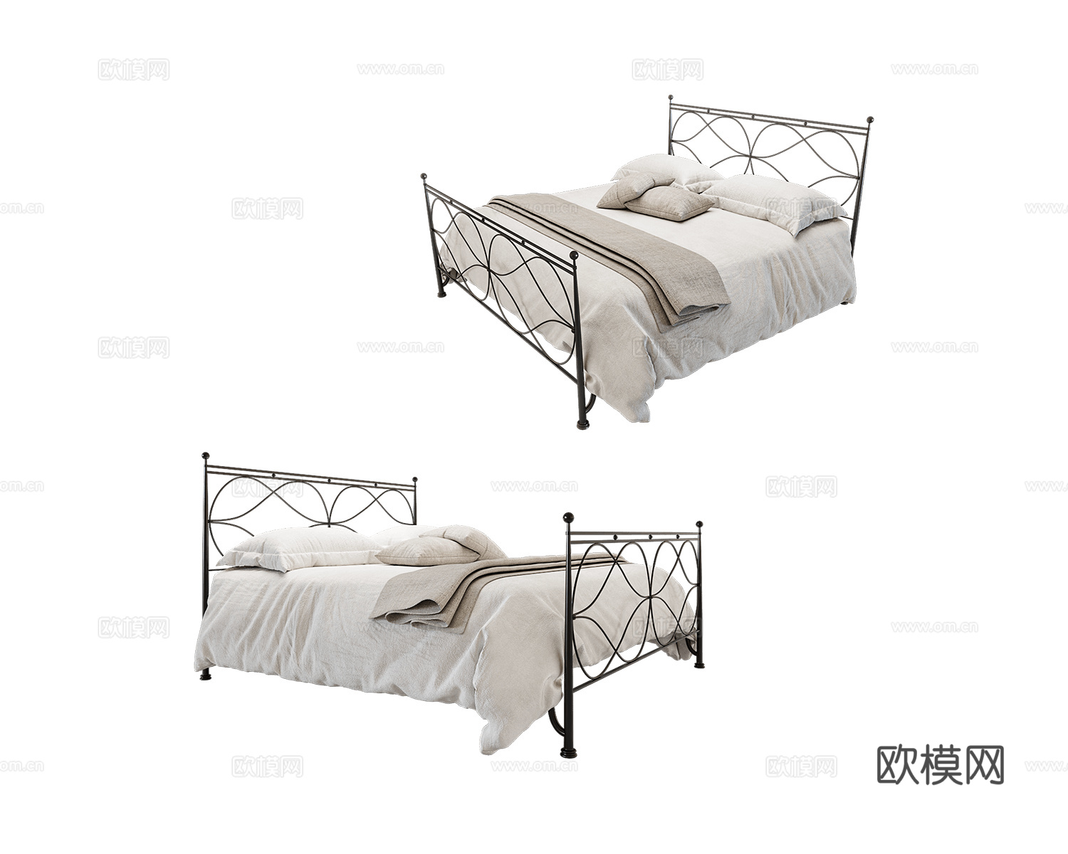 Cantori 意式双人床3d模型下载