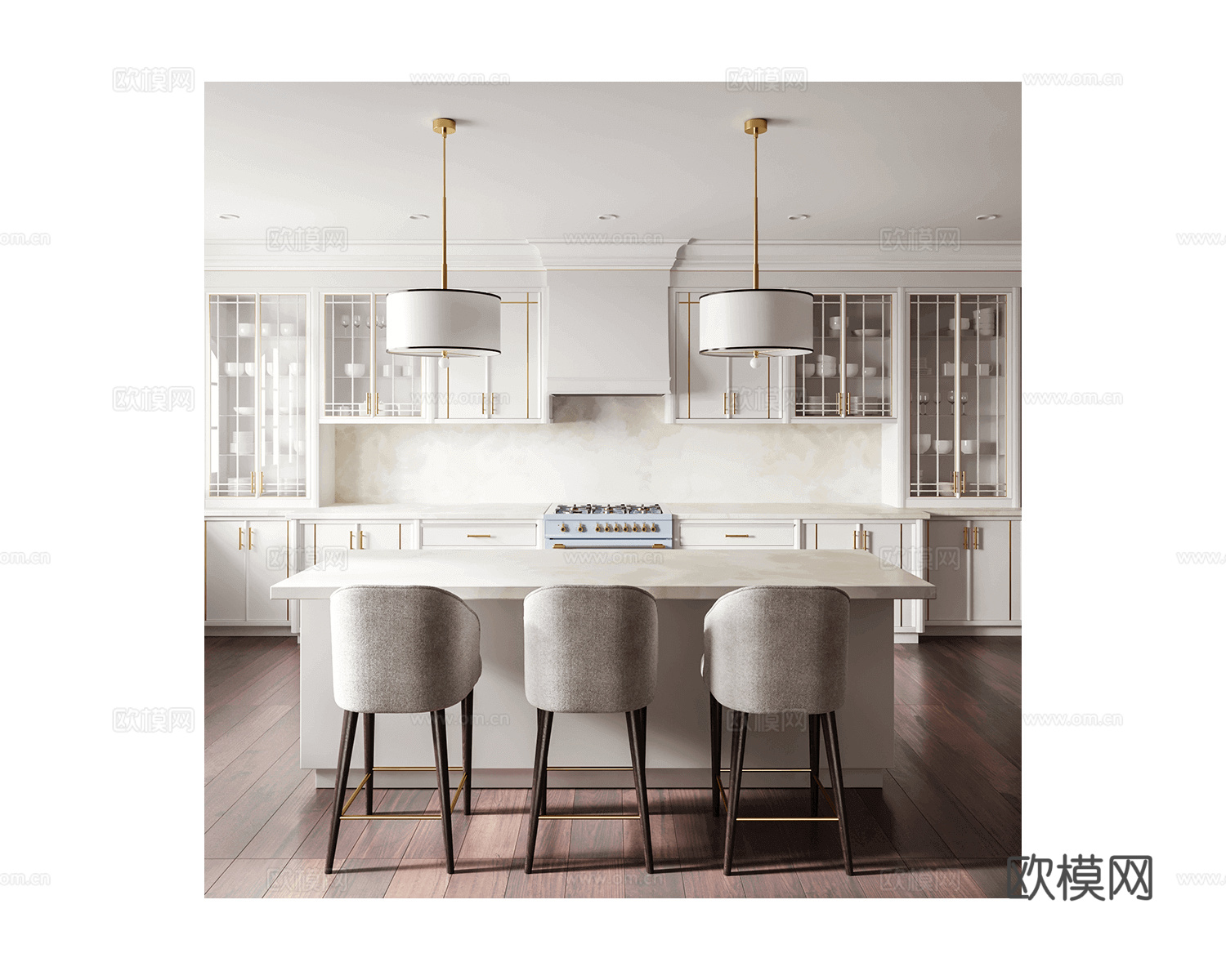 Any Home 意式橱柜3d模型下载（渲染图2）
