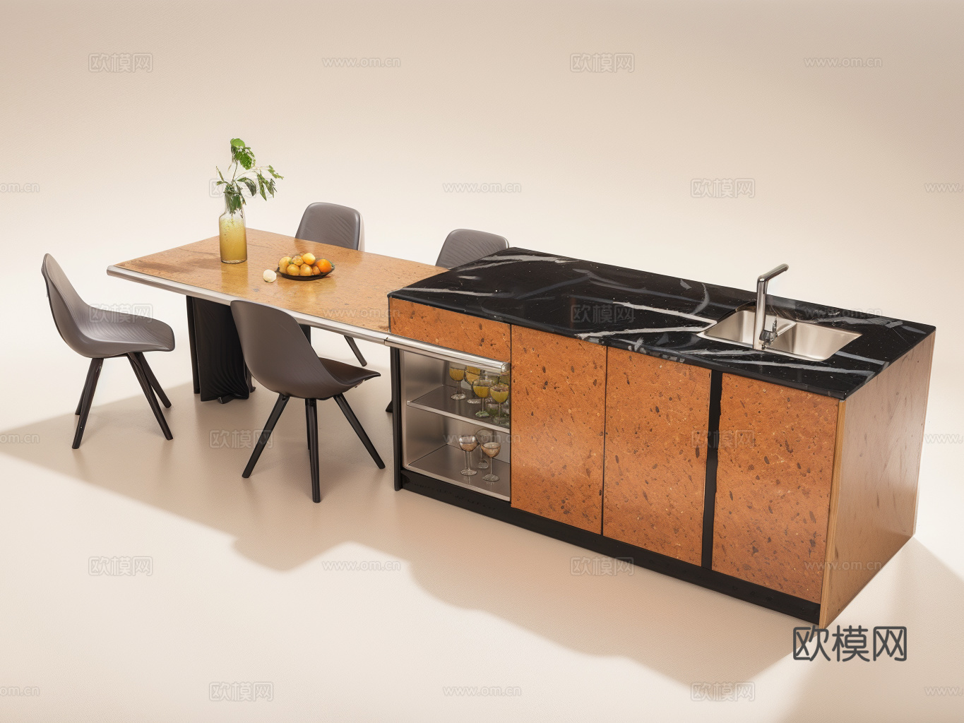 餐桌su模型
