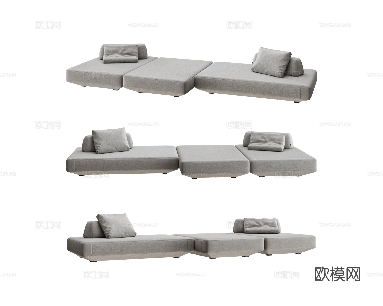 Boca Room 多人沙发3d模型下载