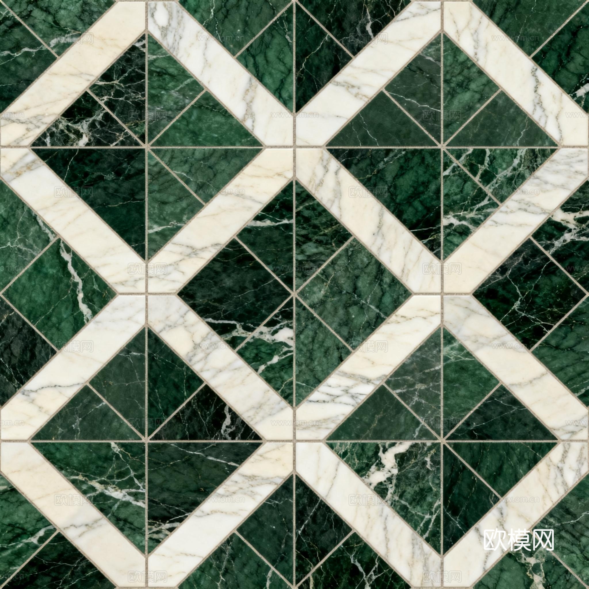 绿白色石材拼花 花卉图案水切刀拼花石材 绿色拼花石材马赛克下载