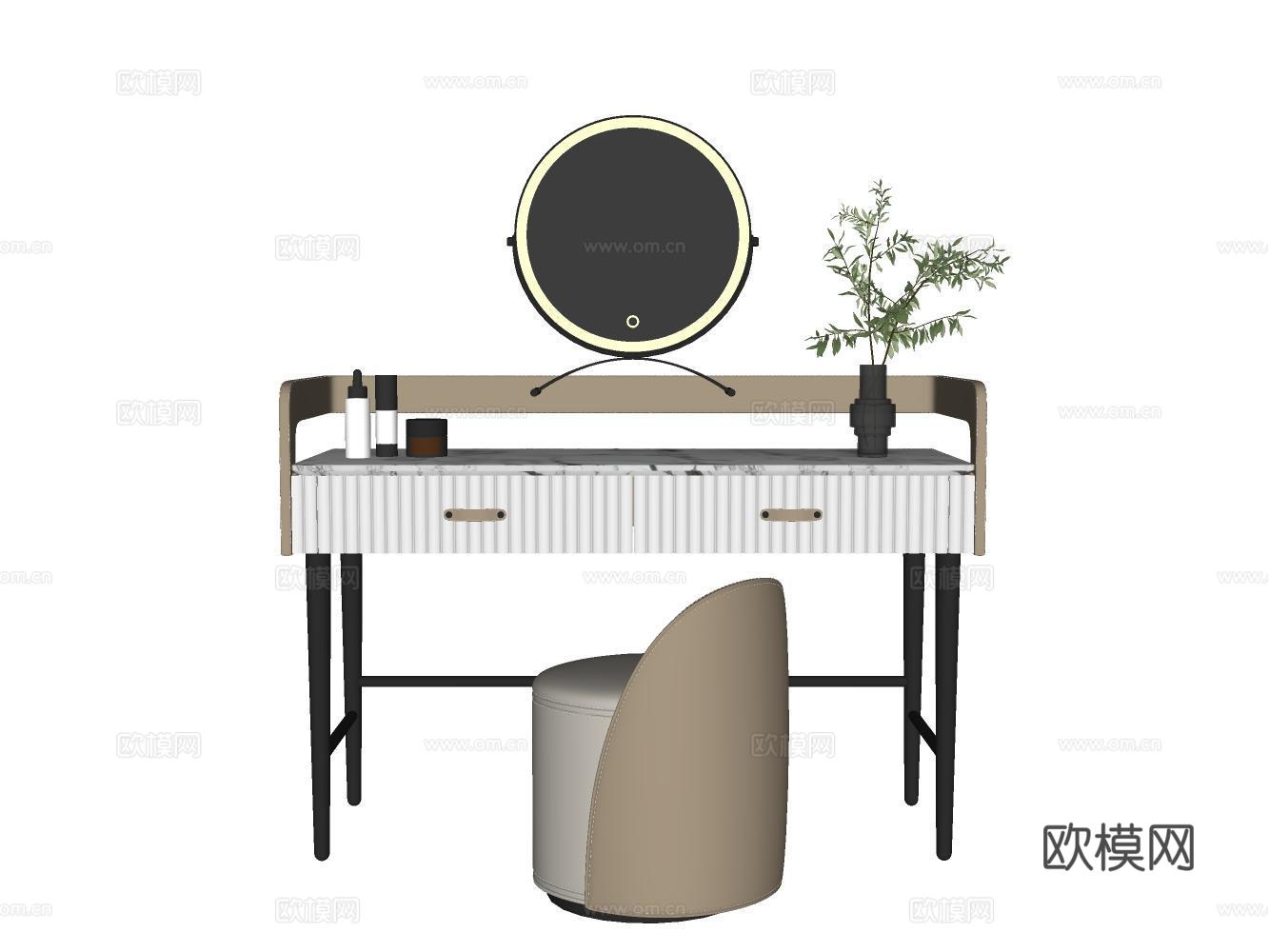 梳妆台su模型