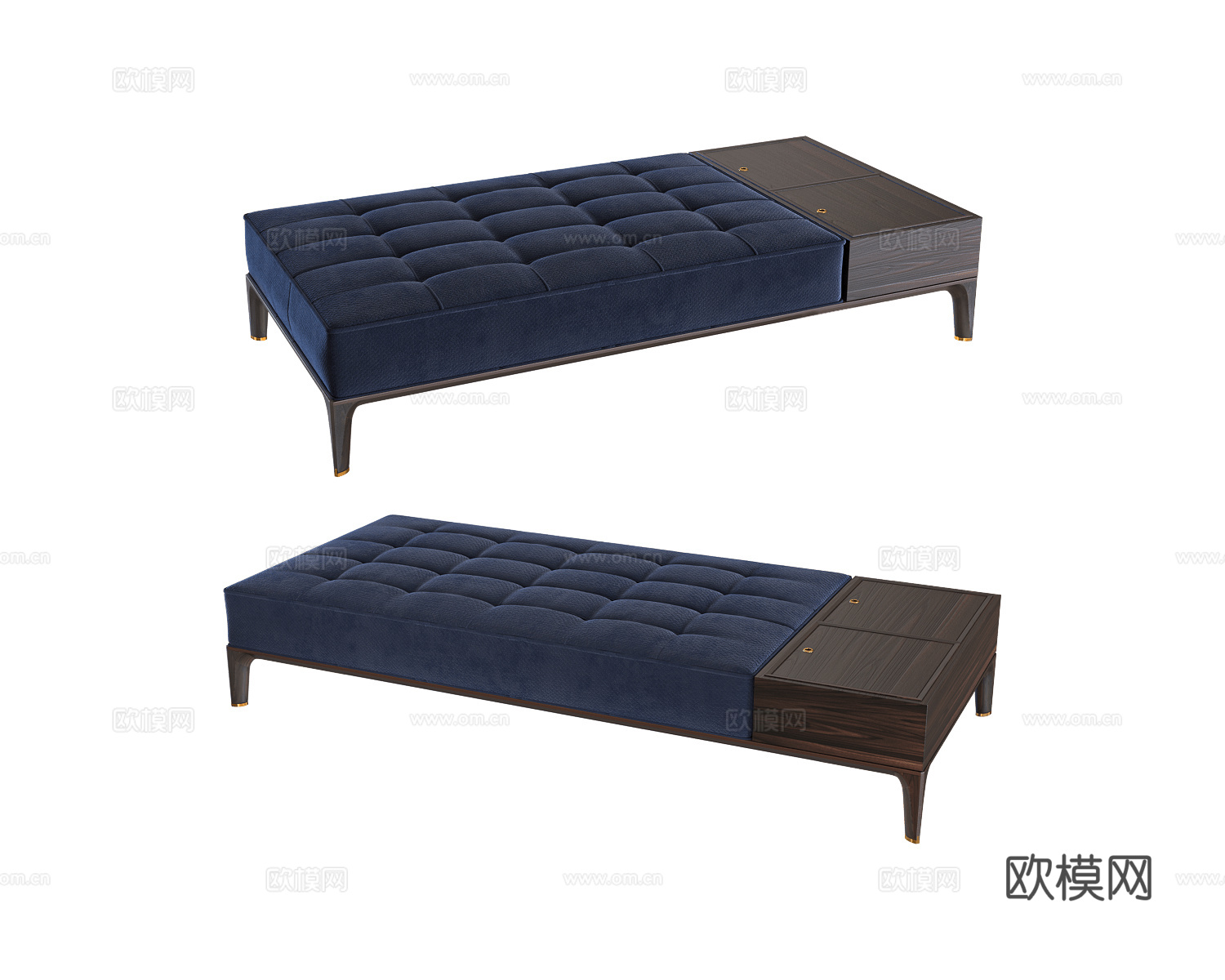 Ceccotti Collezioni 意式沙发凳3d模型下载（渲染图1）