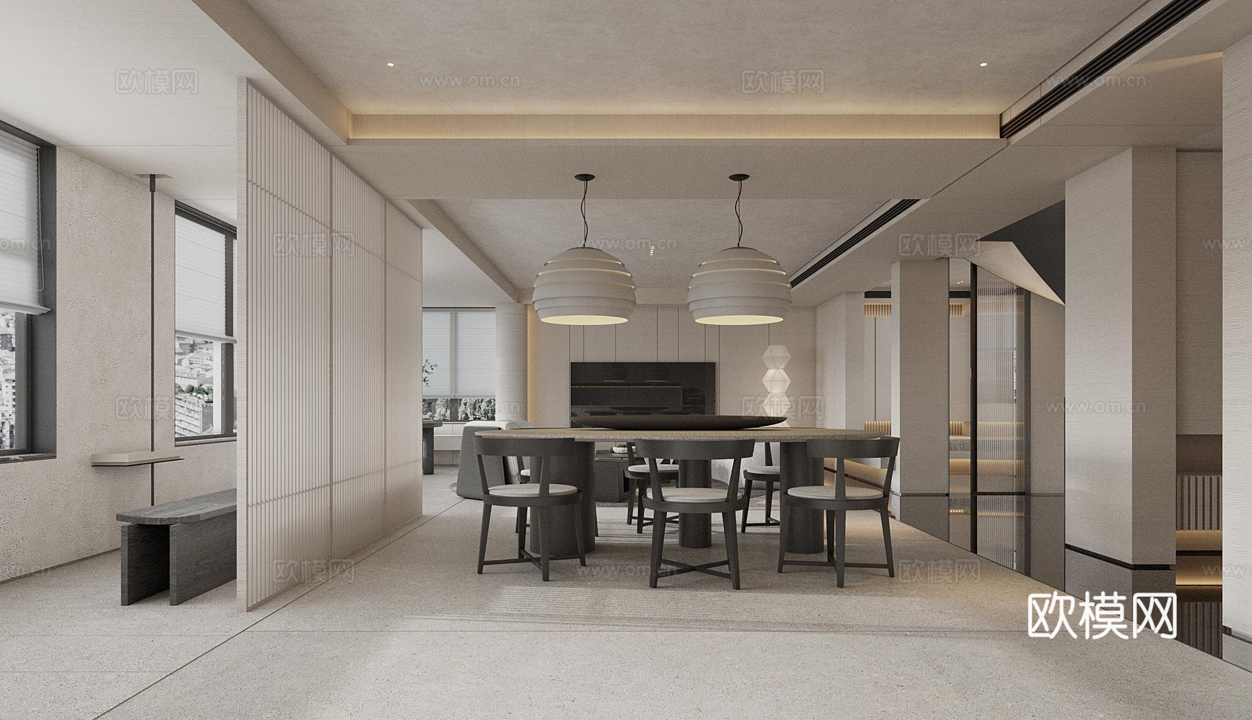 轻奢别墅 样板间 最新全套施工图 效果图合集cad施工图