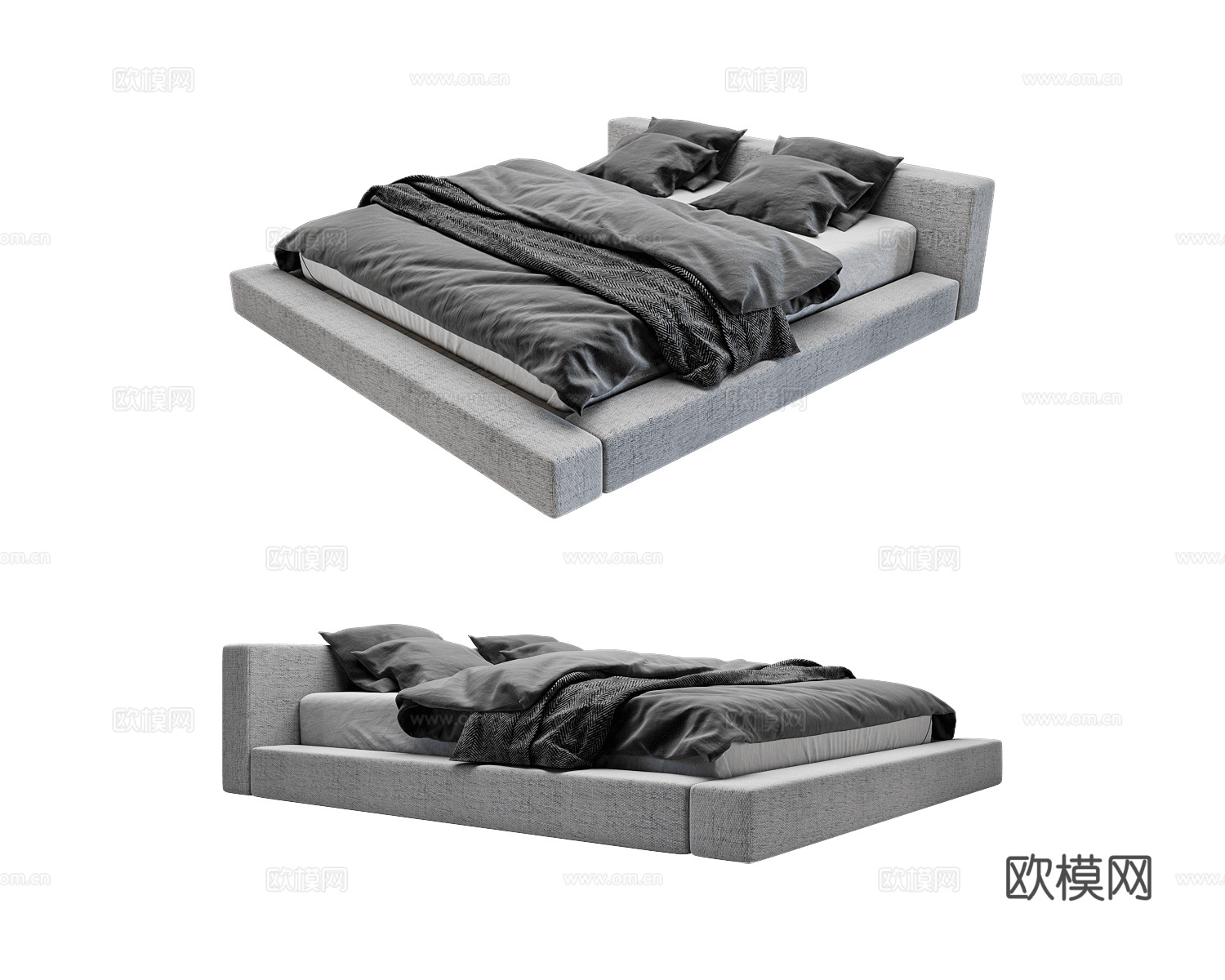 Bino home 双人床3d模型下载