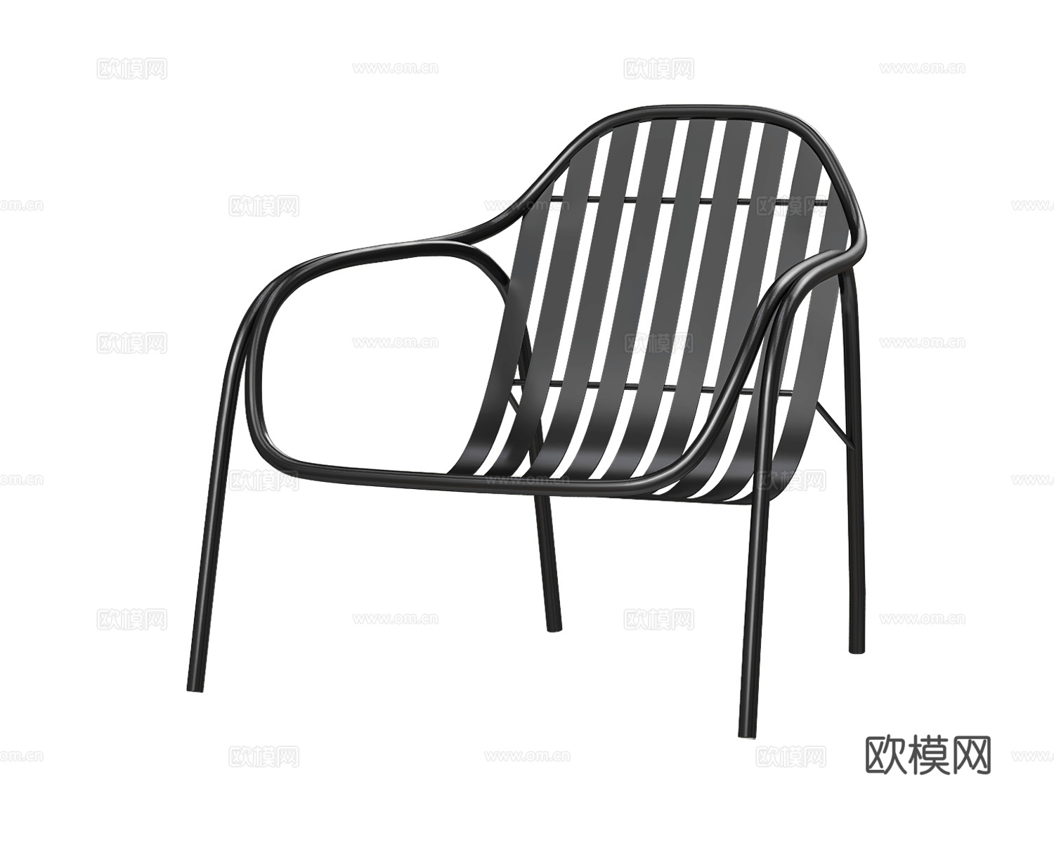 Paola Zani 铁艺休闲椅3d模型下载（渲染图2）