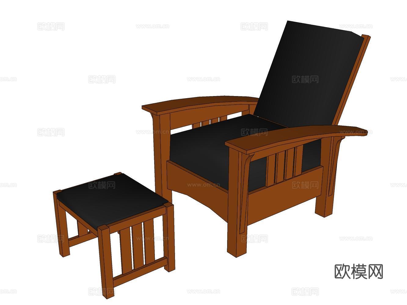 休闲椅su模型下载（渲染图2）