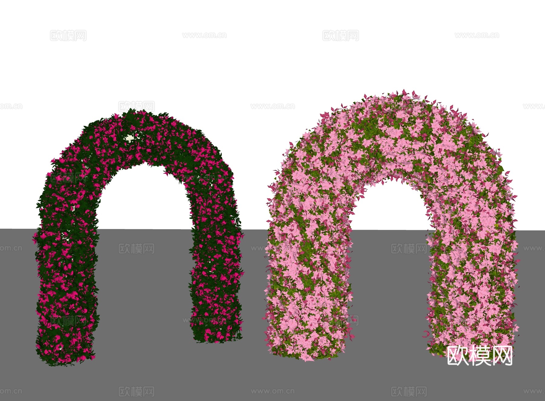 植物拱门 植物拱门 景观门洞 灌木拱门 入口门洞 现代植物拱su模型