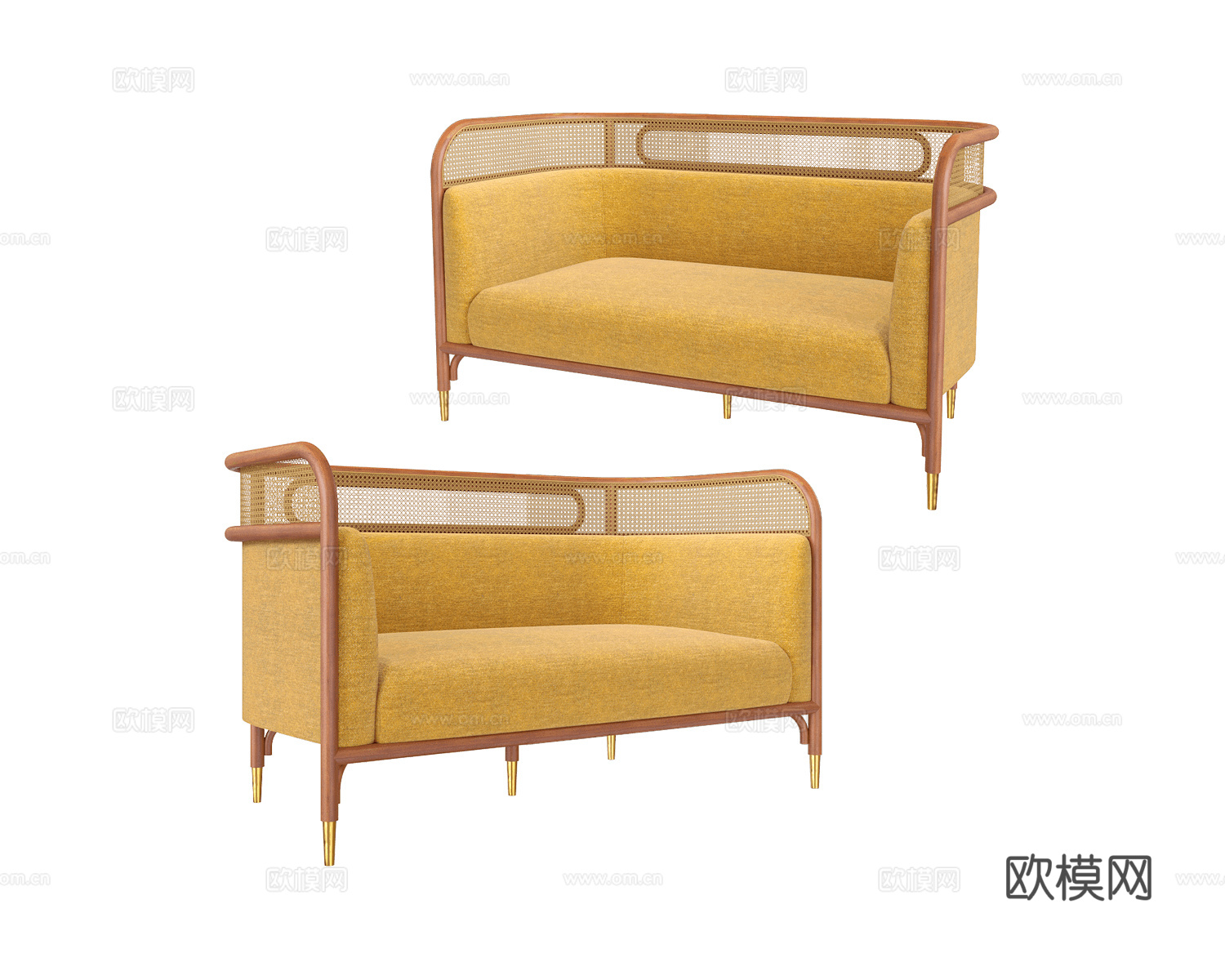 CorsaStyle 双人沙发3d模型下载