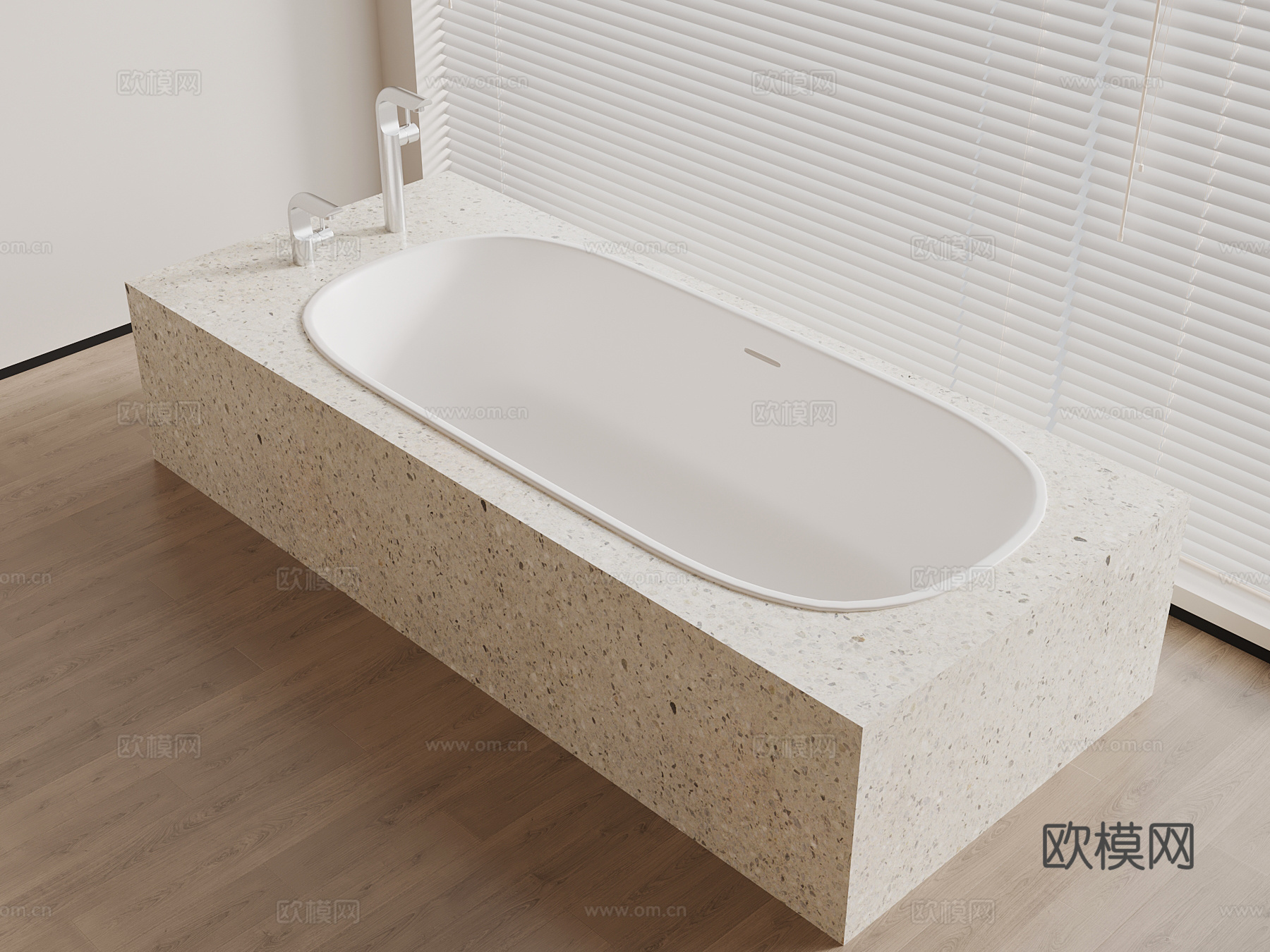 现代浴缸su模型