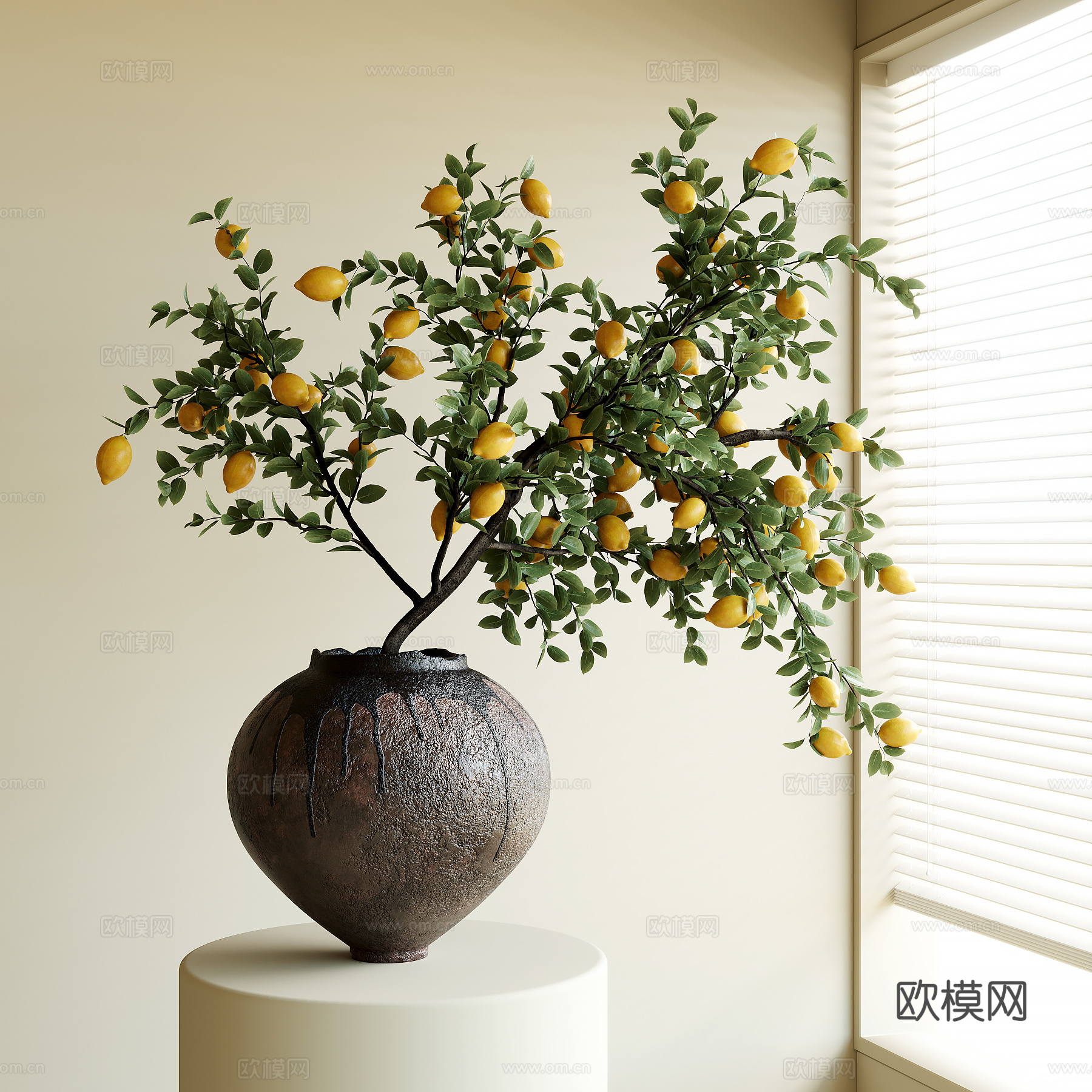 现代花瓶花艺su模型下载（渲染图1）