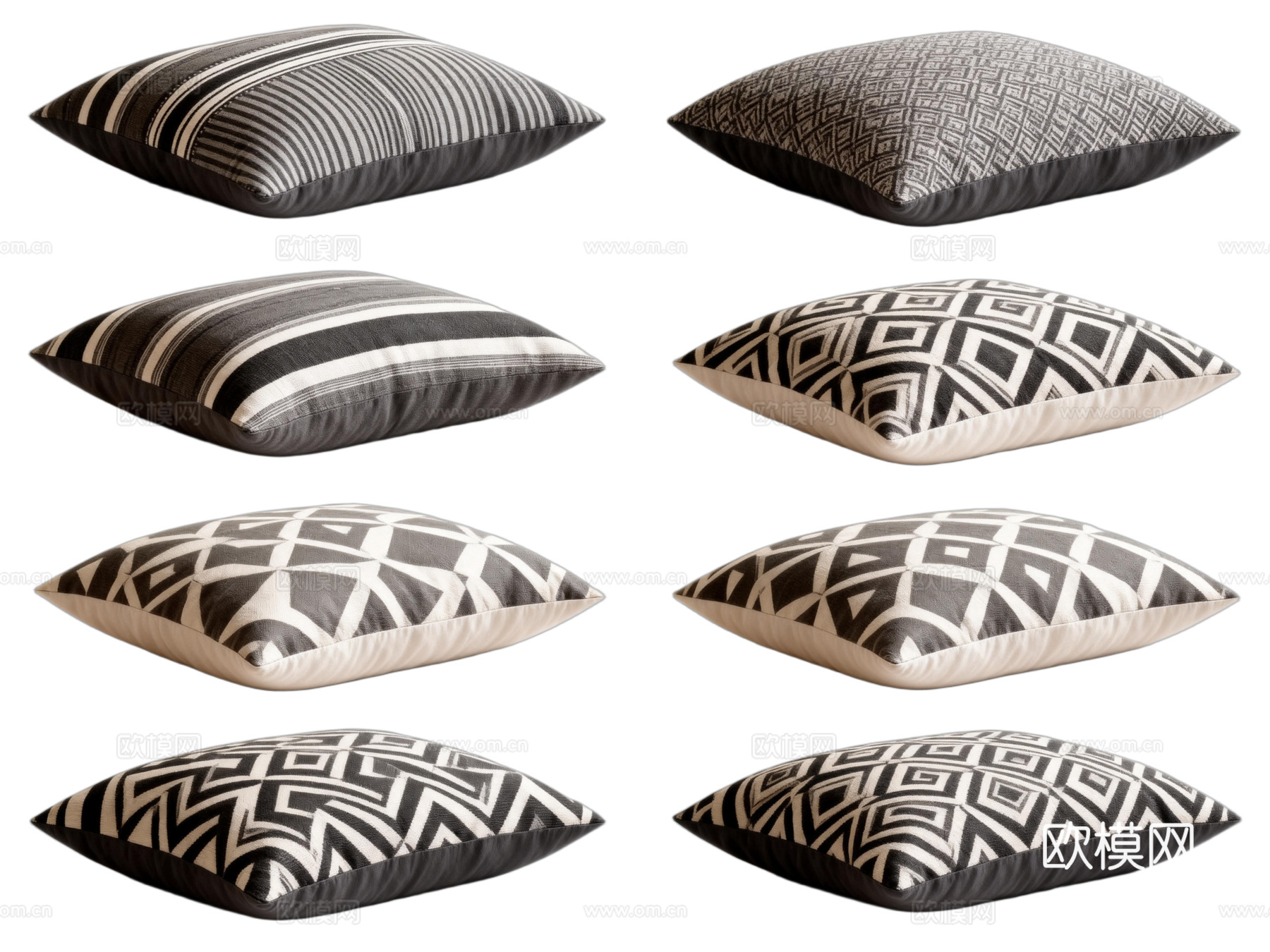 诧寂风抱枕 禅意抱黑白灰抱枕 黑白条纹抱枕 黑白几何图案抱枕