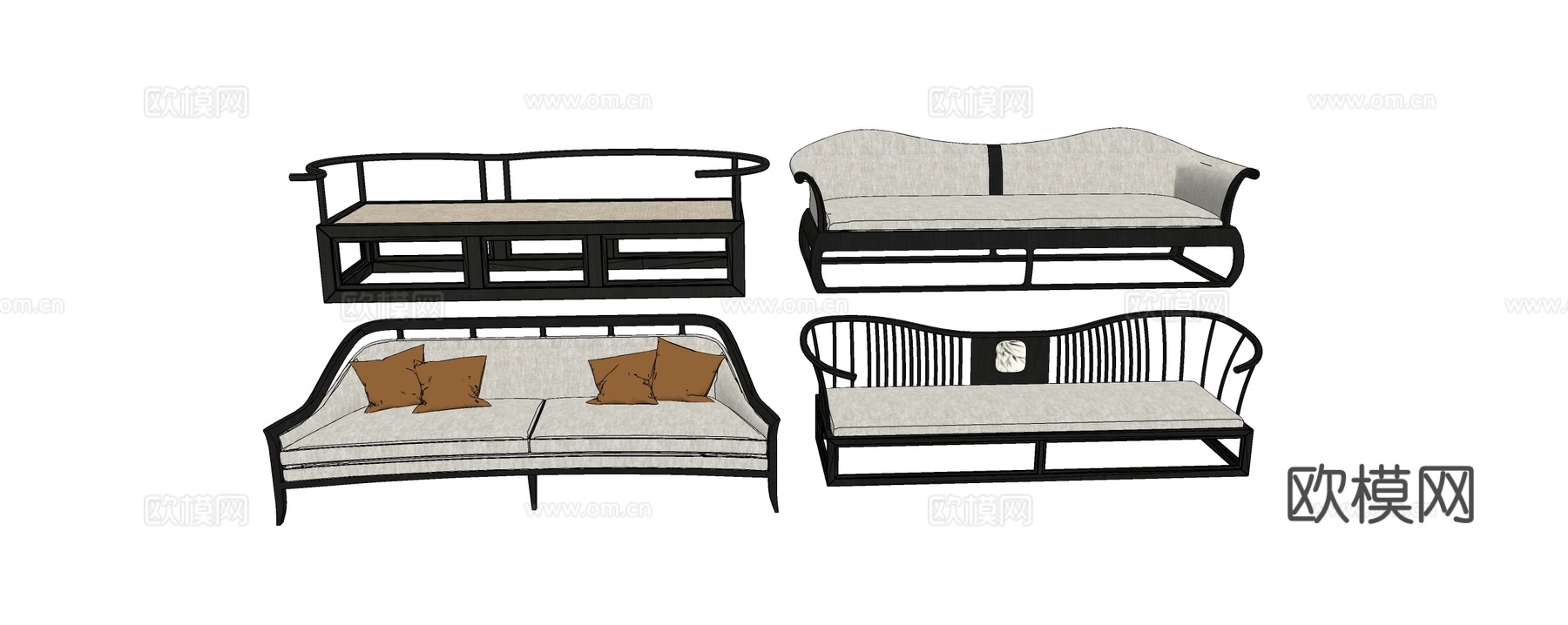 沙发椅su模型