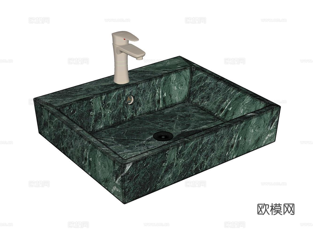 洗手池su模型