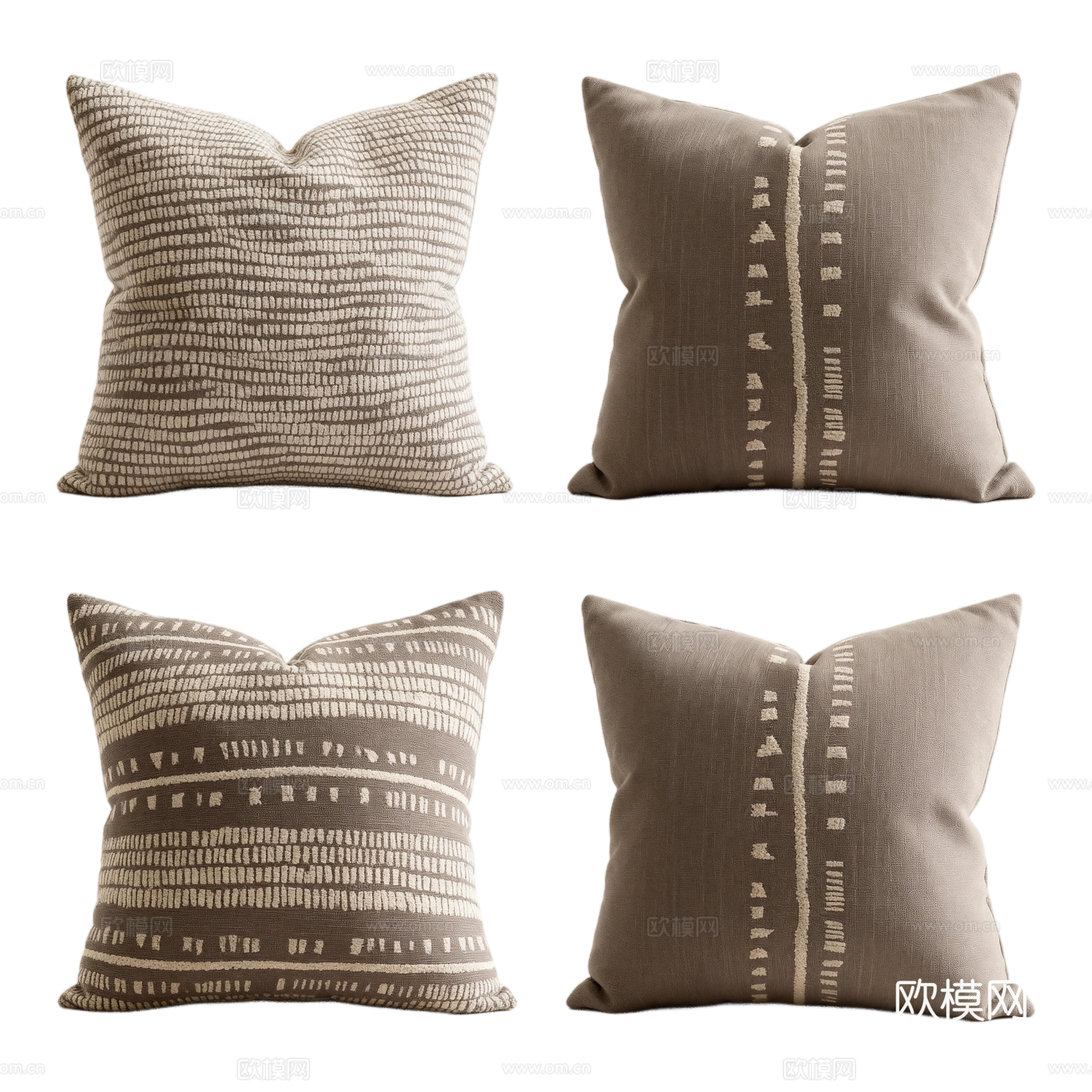 诧寂风抱枕 禅意抱枕 中式抱枕 素雅抱枕 棕色涂鸦抱枕