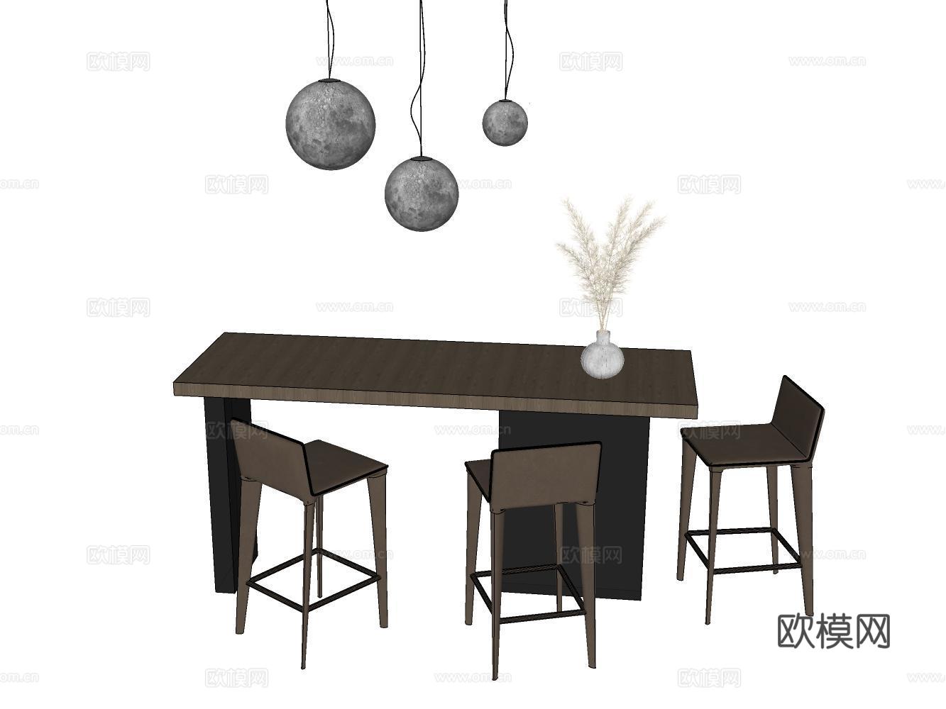 餐桌su模型