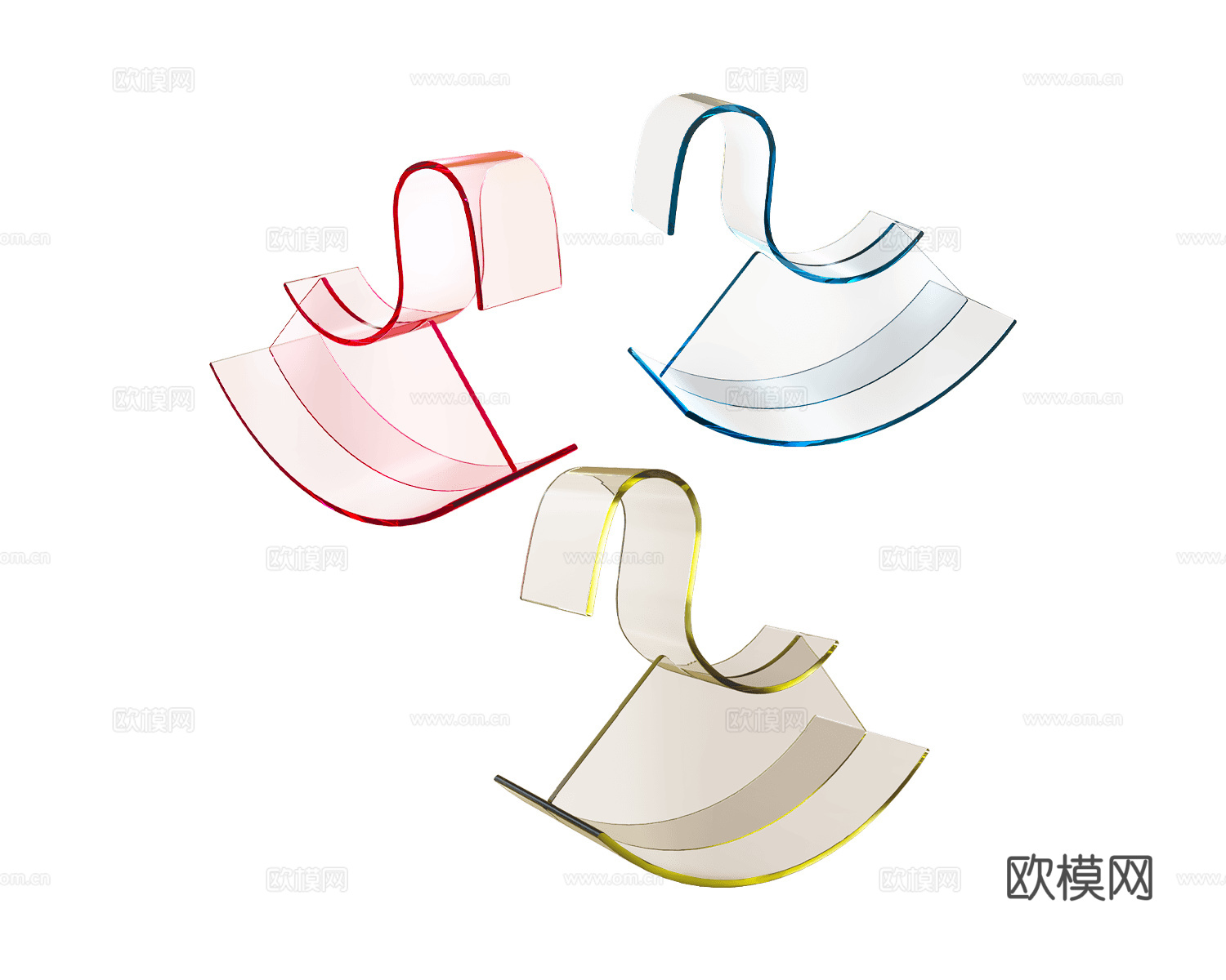 Kartell 透明木马3d模型下载