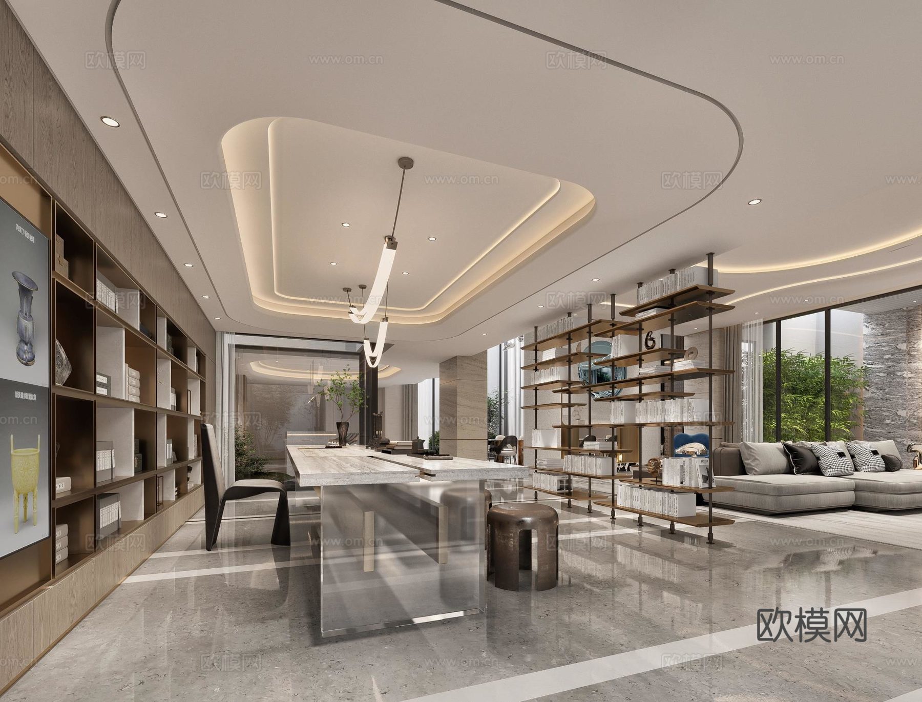 轻奢别墅 样板间 最新全套施工图 效果图合集cad施工图