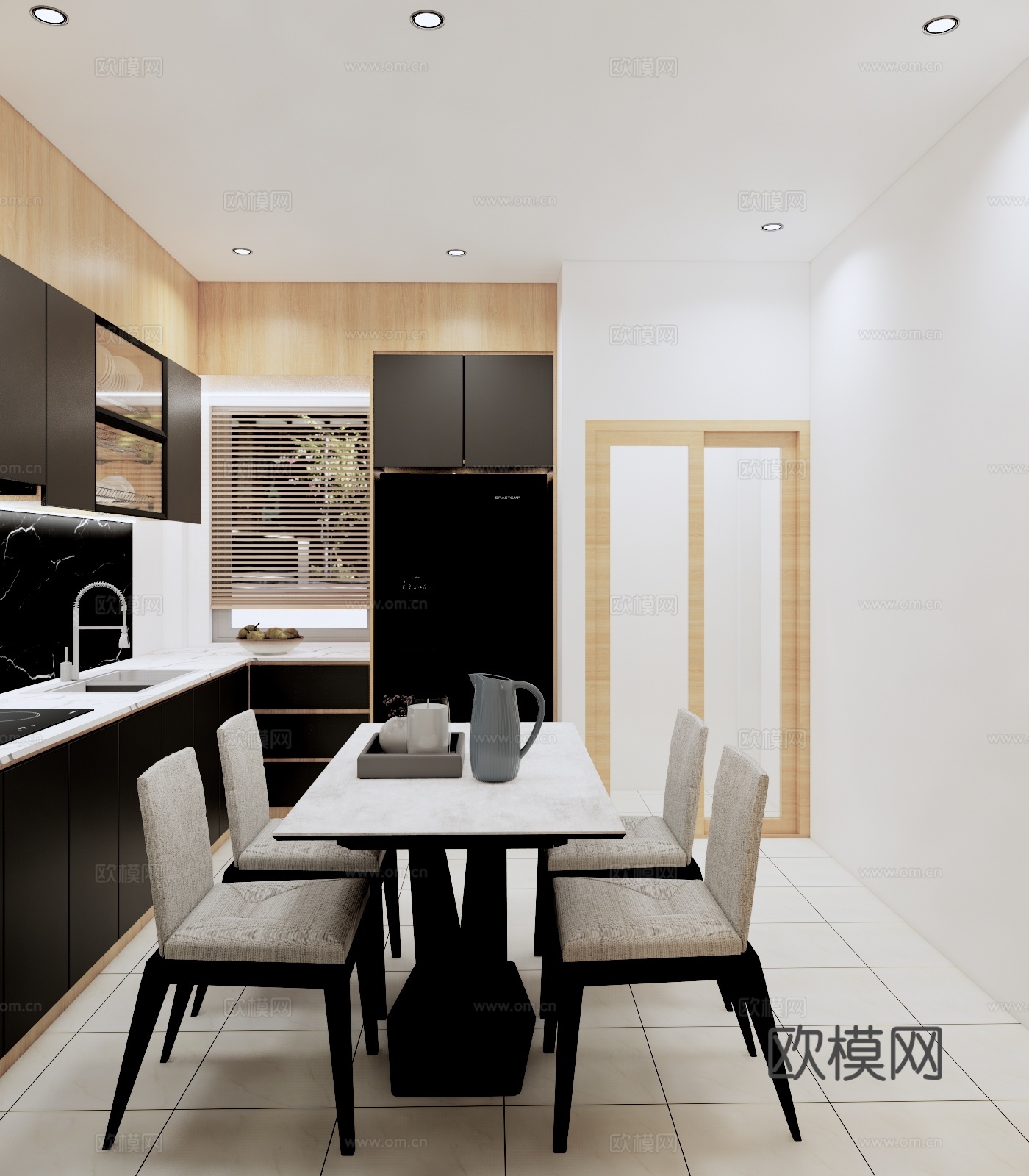 现代广场景观免费su模型