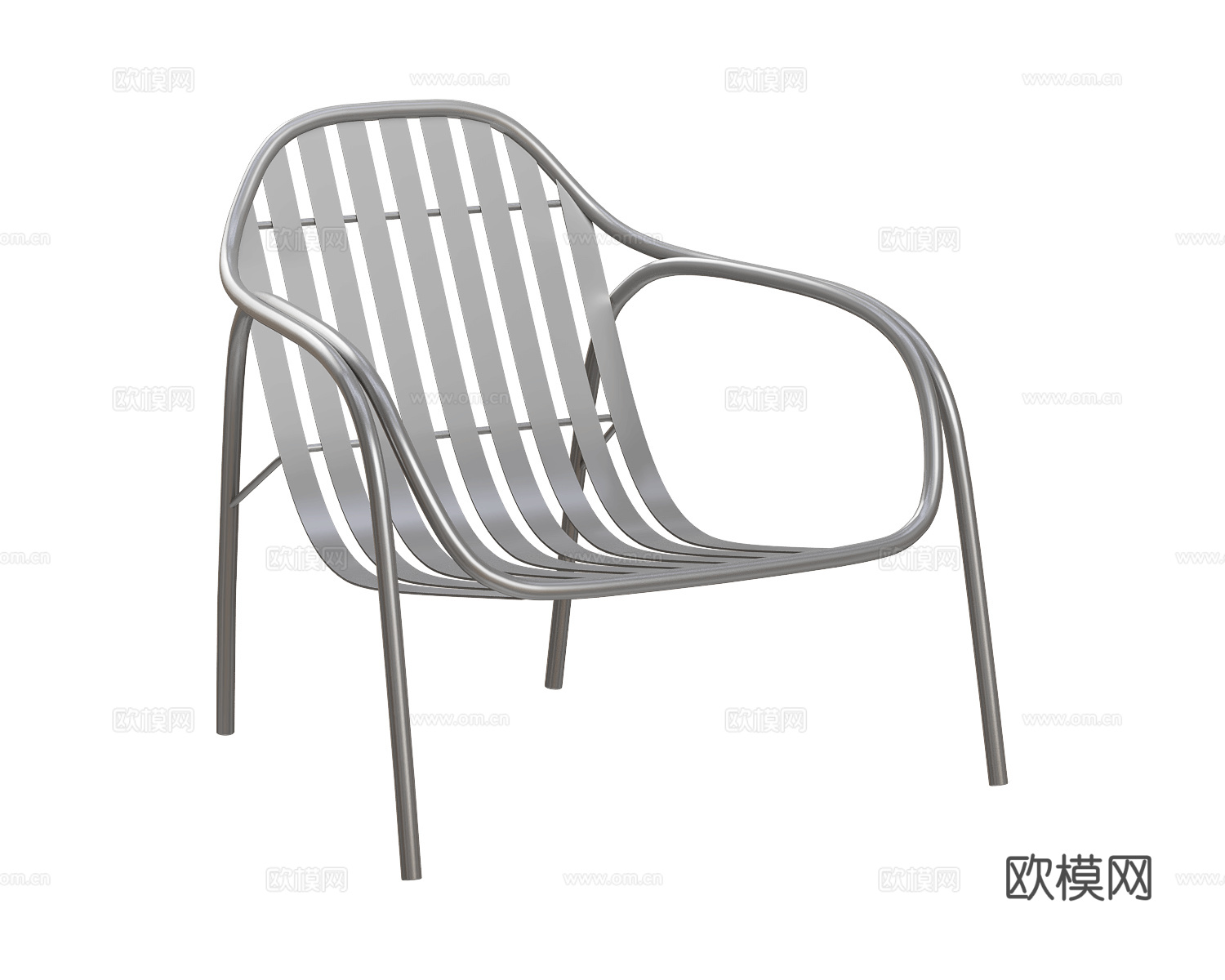 Paola Zani 铁艺休闲椅3d模型下载（渲染图1）
