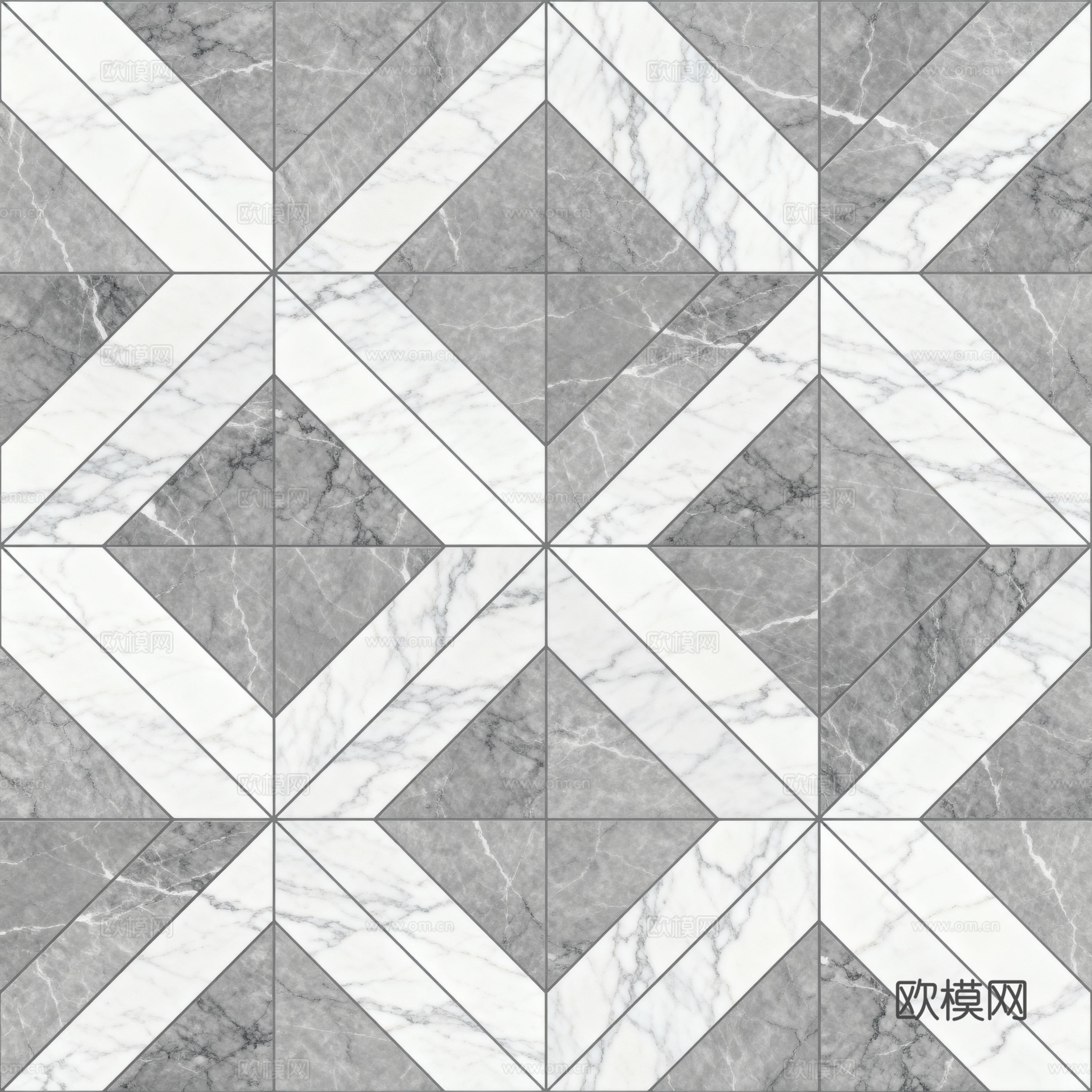 花砖 灰白石材拼花 花卉几何图案水刀石材拼花地砖 石材马赛克