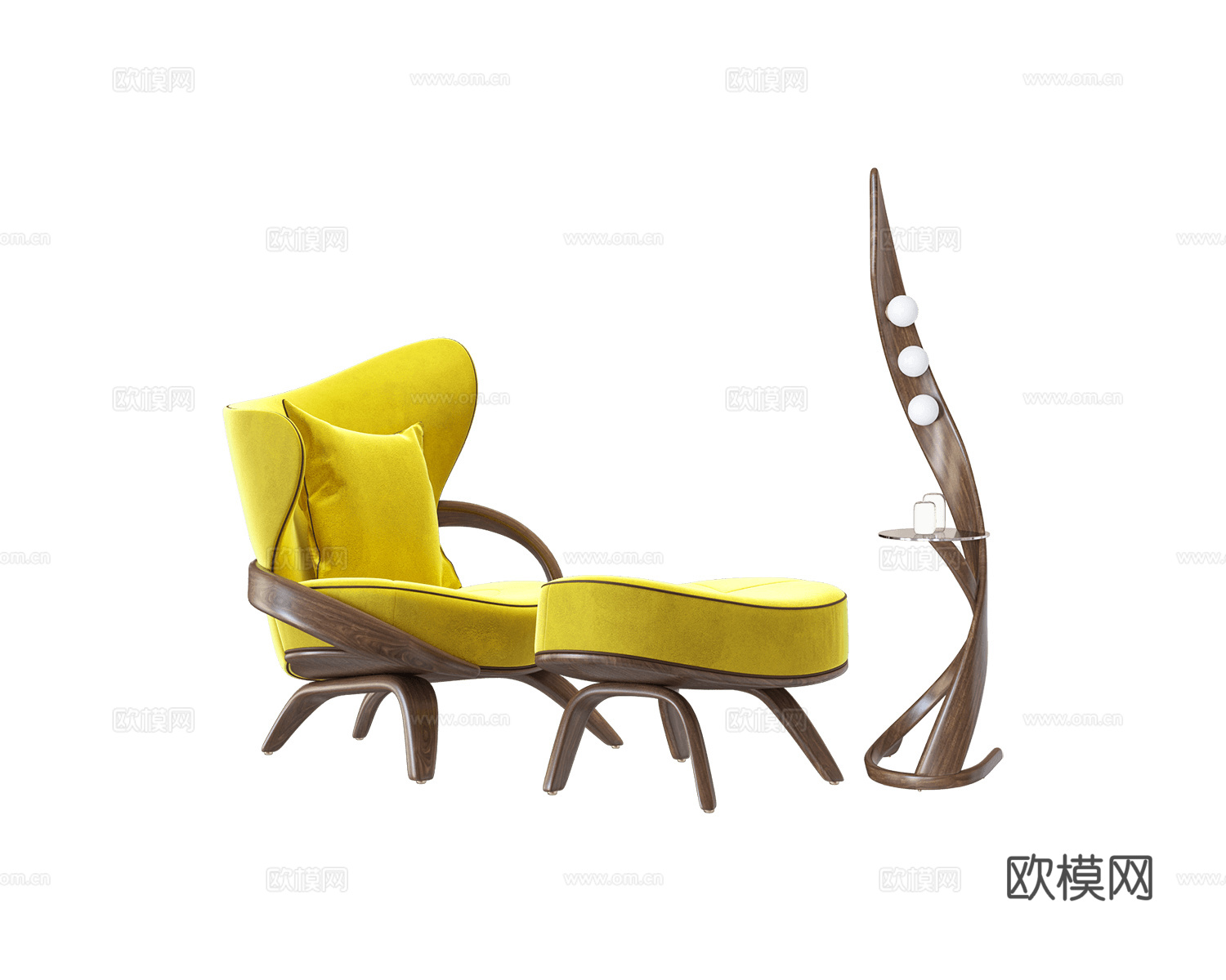 Actual design 意式休闲椅套装3d模型下载