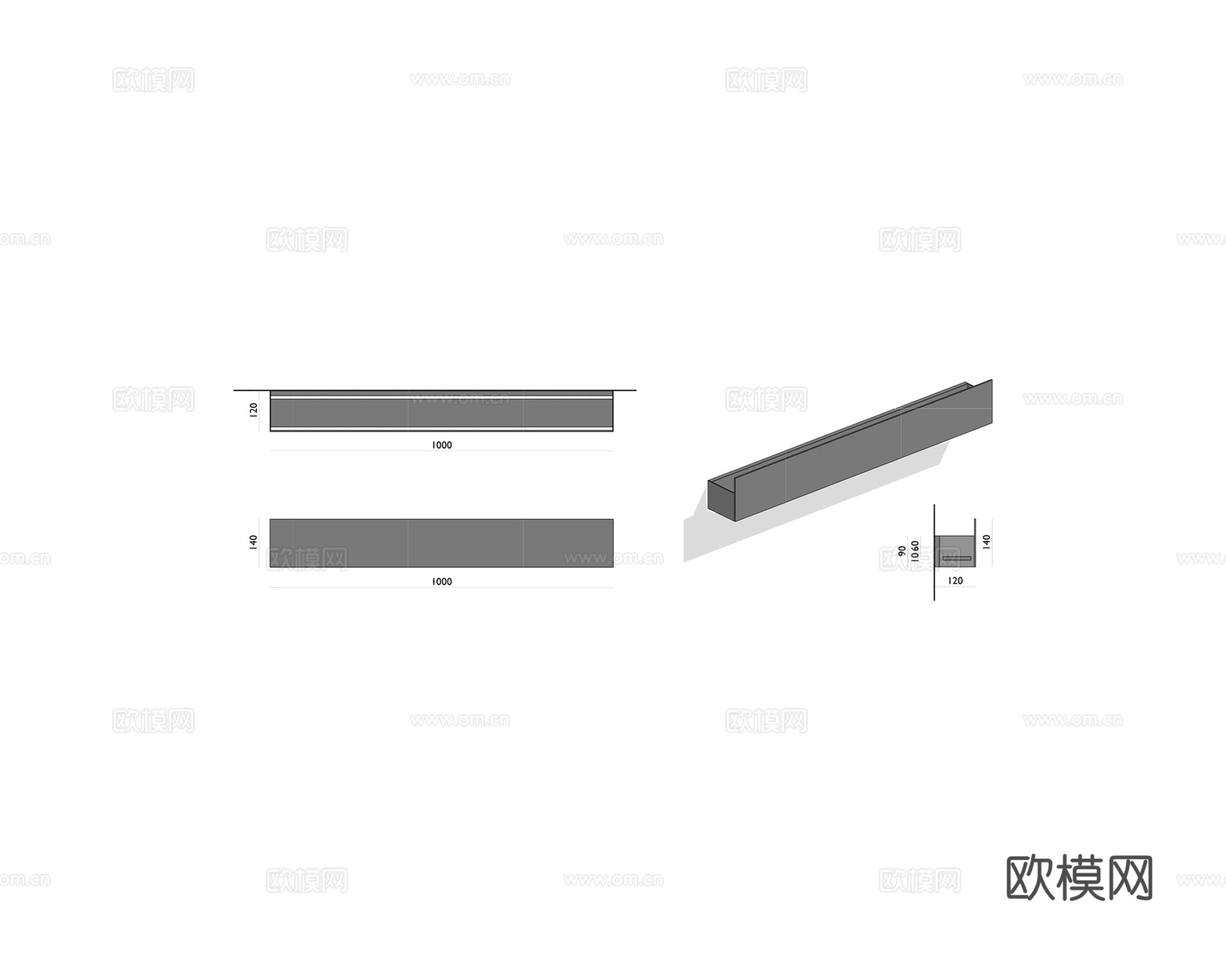 Boca Room 卫浴挂件3d模型下载（渲染图3）