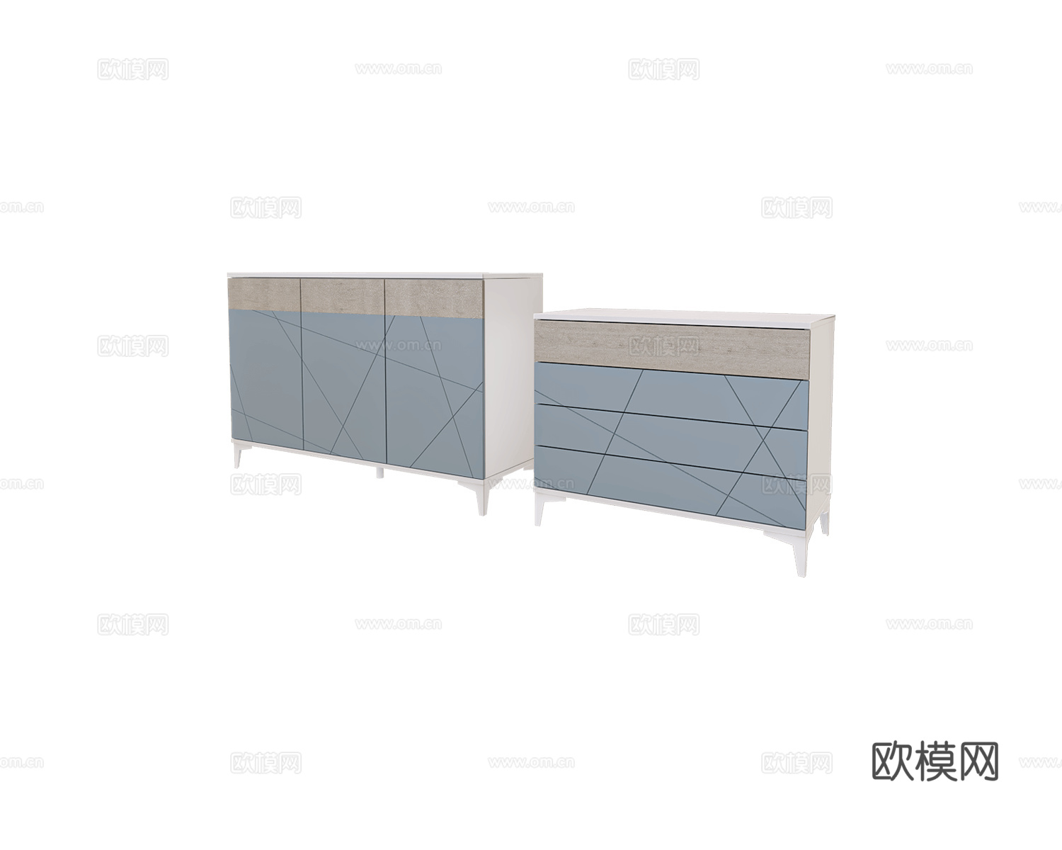 Mirlachev 衣柜 斗柜 梳妆台3d模型下载（渲染图2）