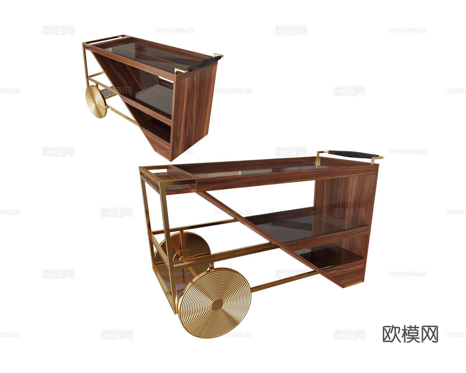 Jetclass 意式餐边柜 餐车3d模型下载