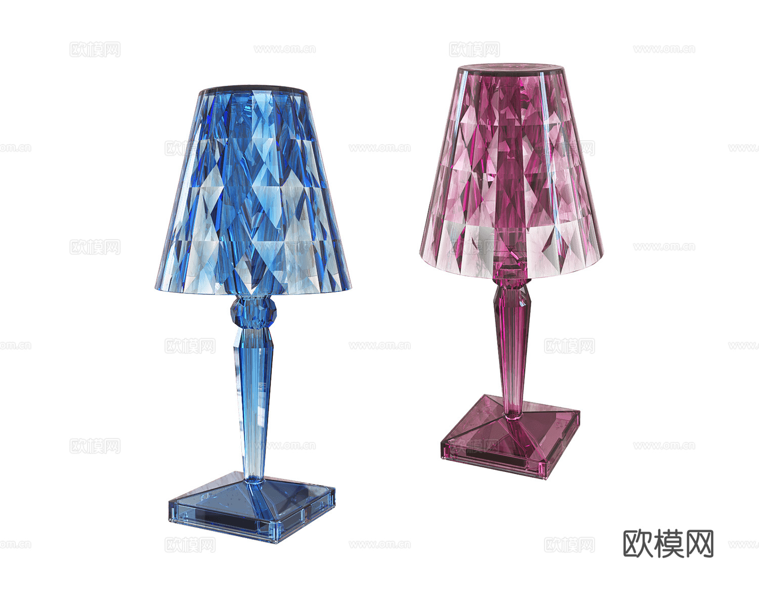 Kartell 透明台灯3d模型下载