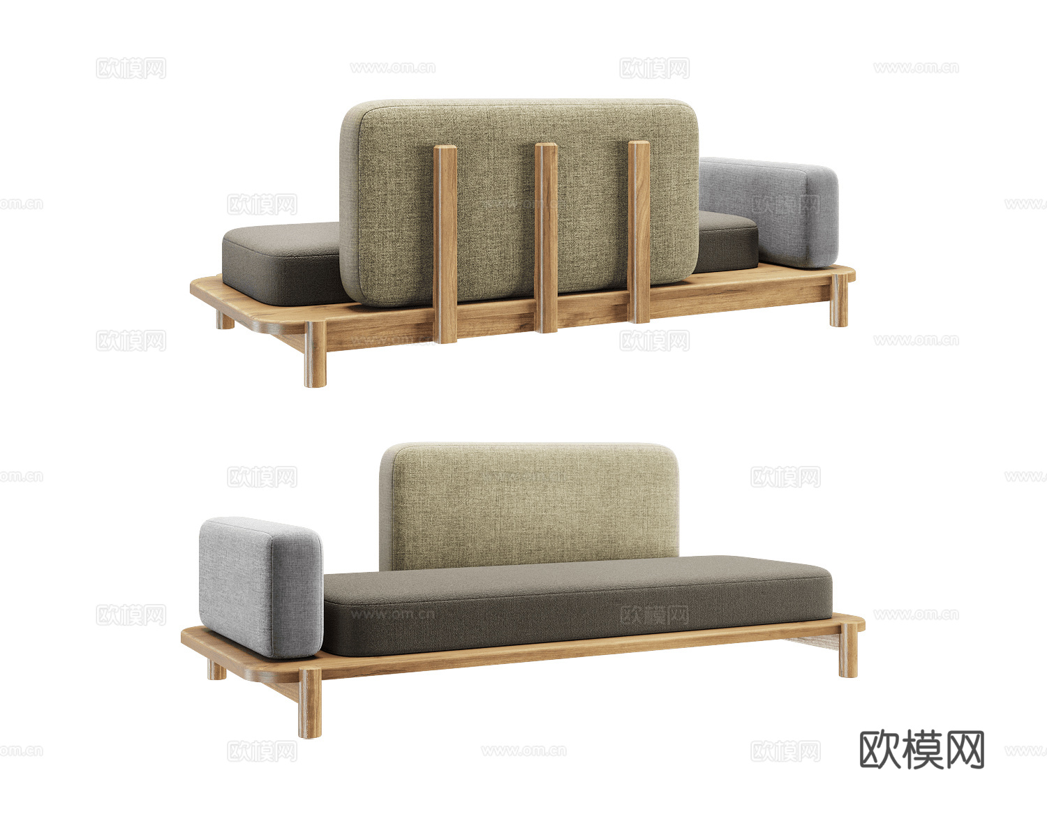 Manual mode 沙发贵妃位3d模型下载