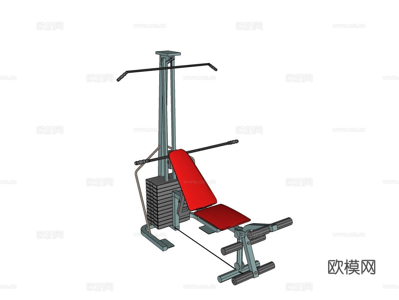 健身器材su模型