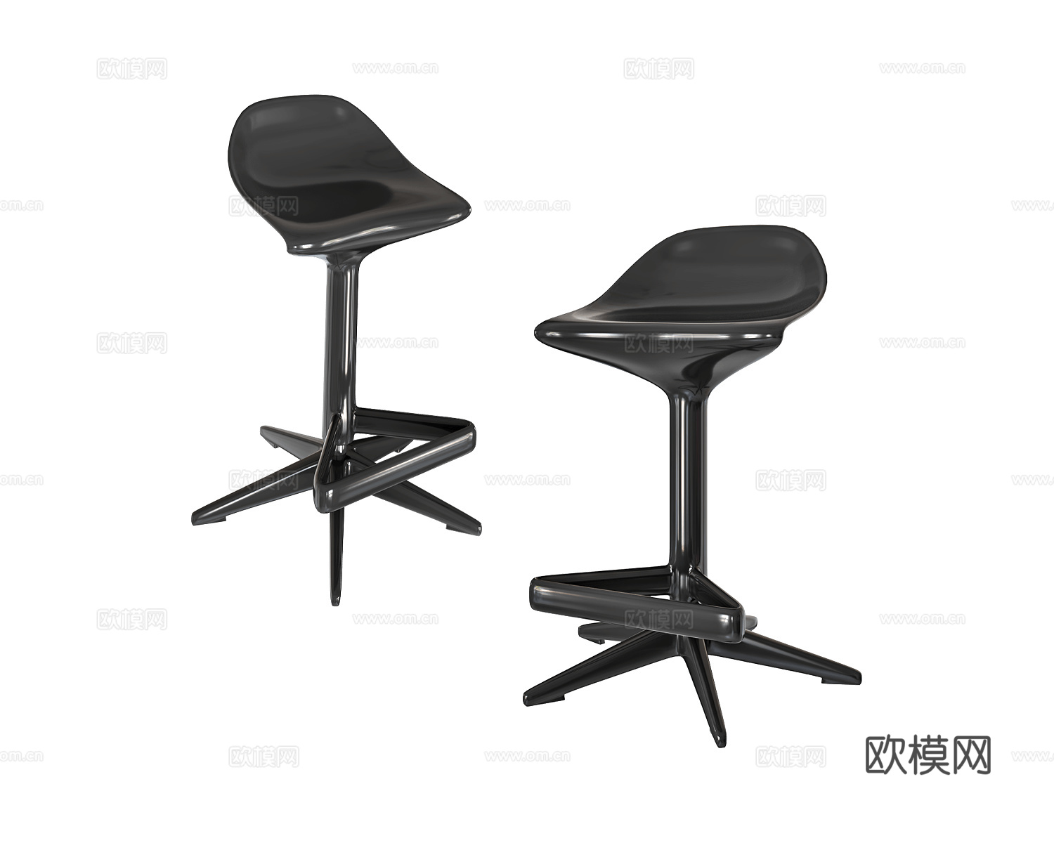 Kartell 吧凳 办公椅 吧椅3d模型下载