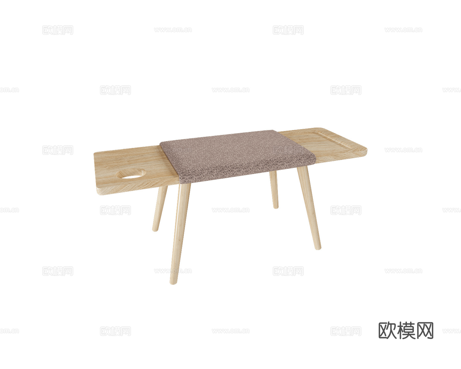 Woud 换鞋凳 凳子3d模型下载（渲染图1）