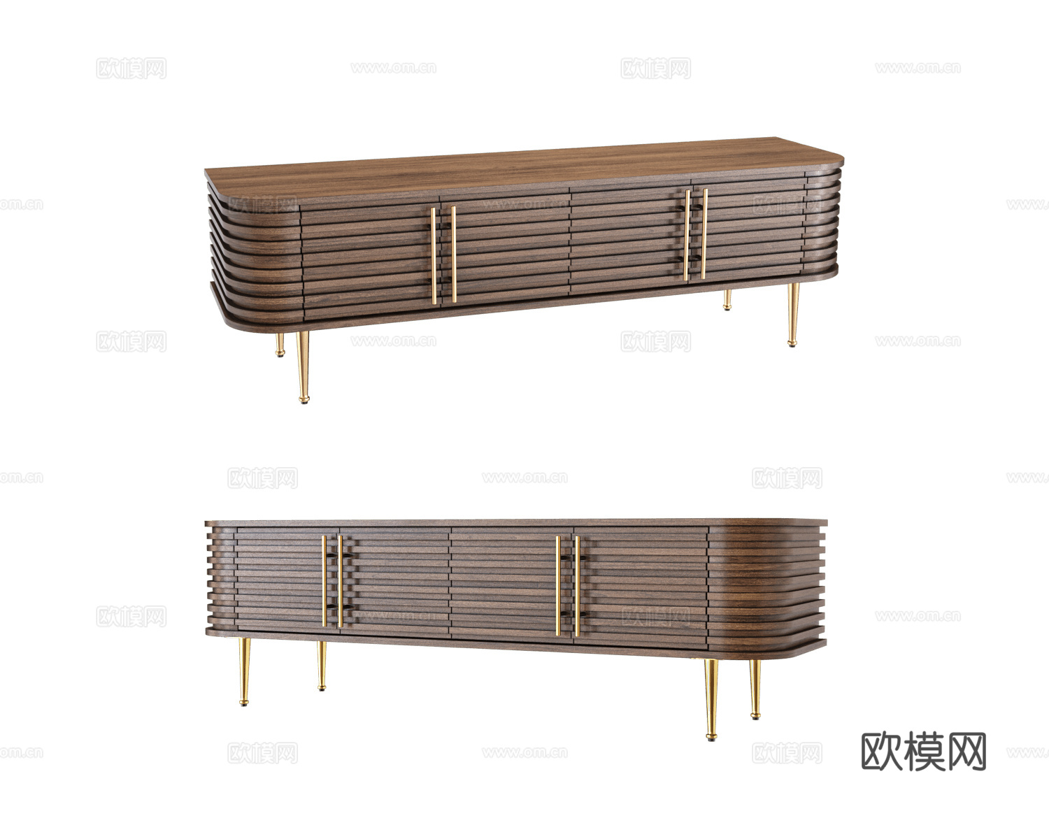 Full House 美式电视柜3d模型下载