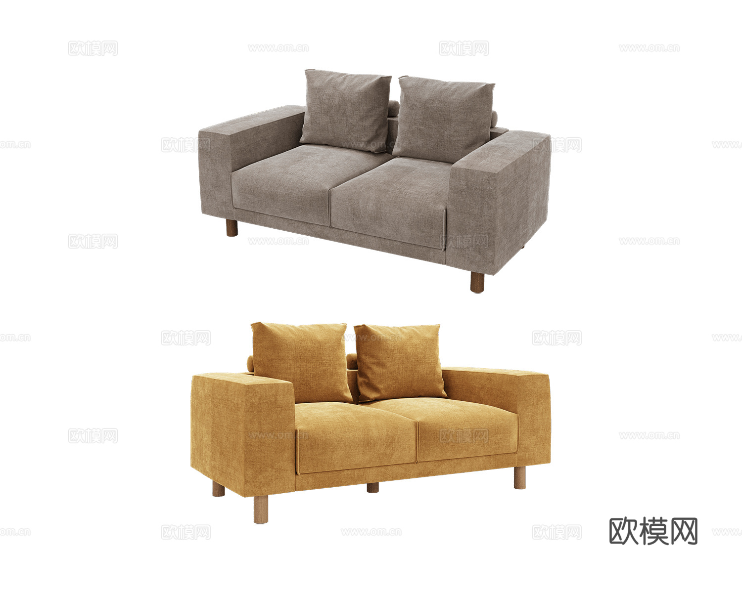 KULT 双人沙发3d模型下载