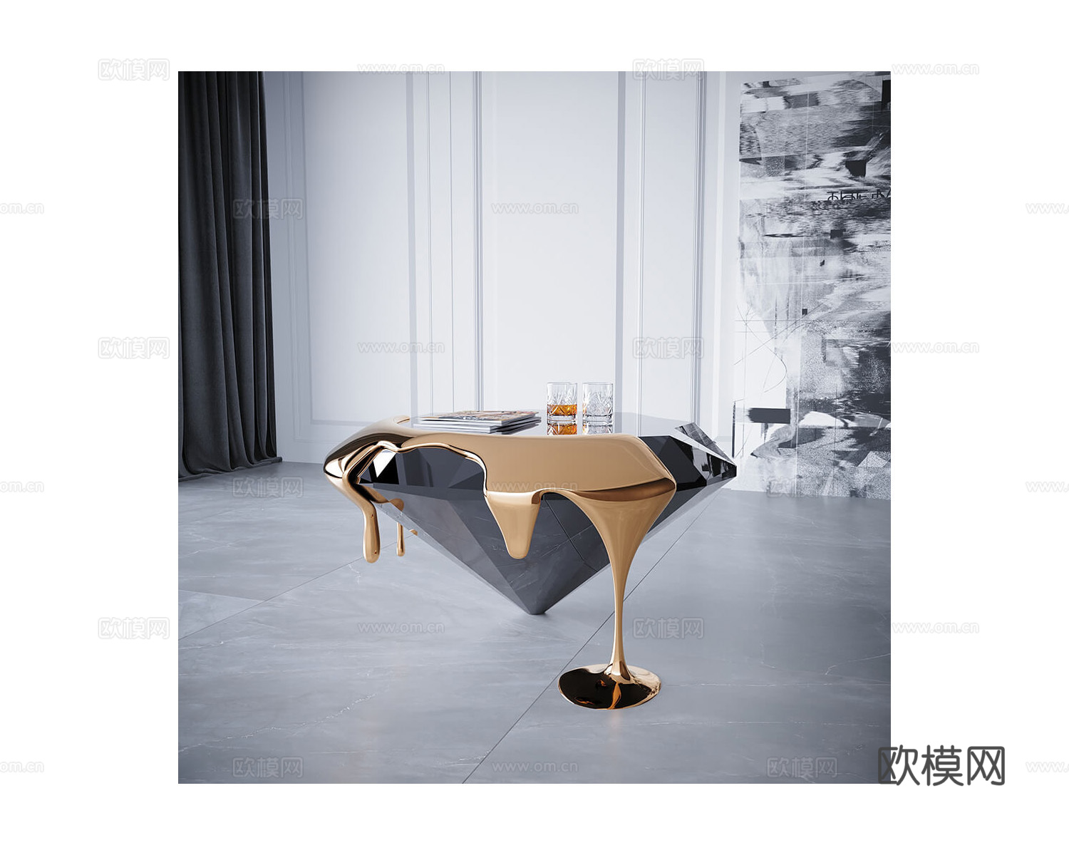 MAVIMATT 造型茶几3d模型下载（渲染图2）