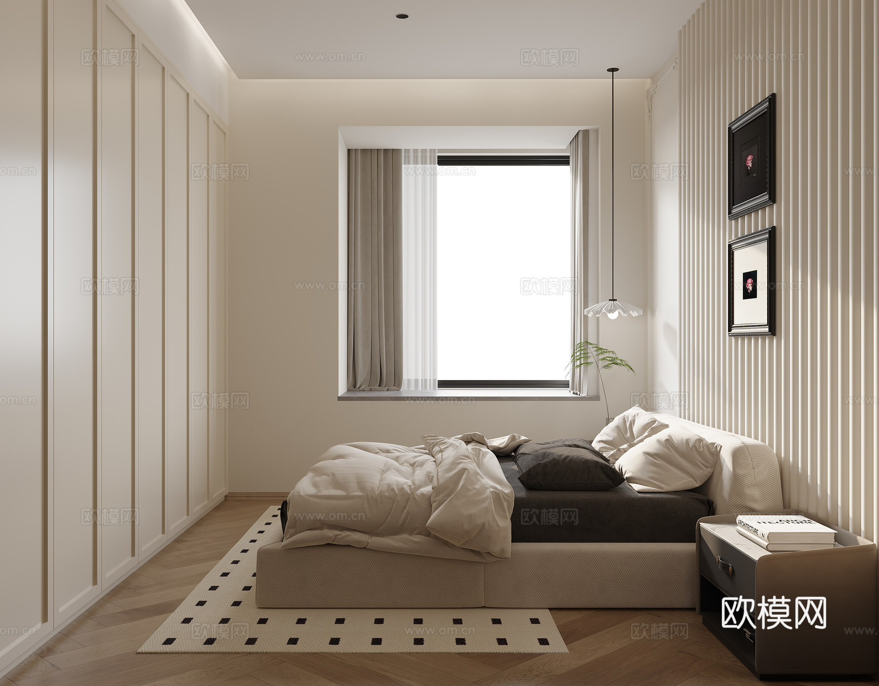 法式大平层 样板间 最新全套施工图 效果图合集cad施工图