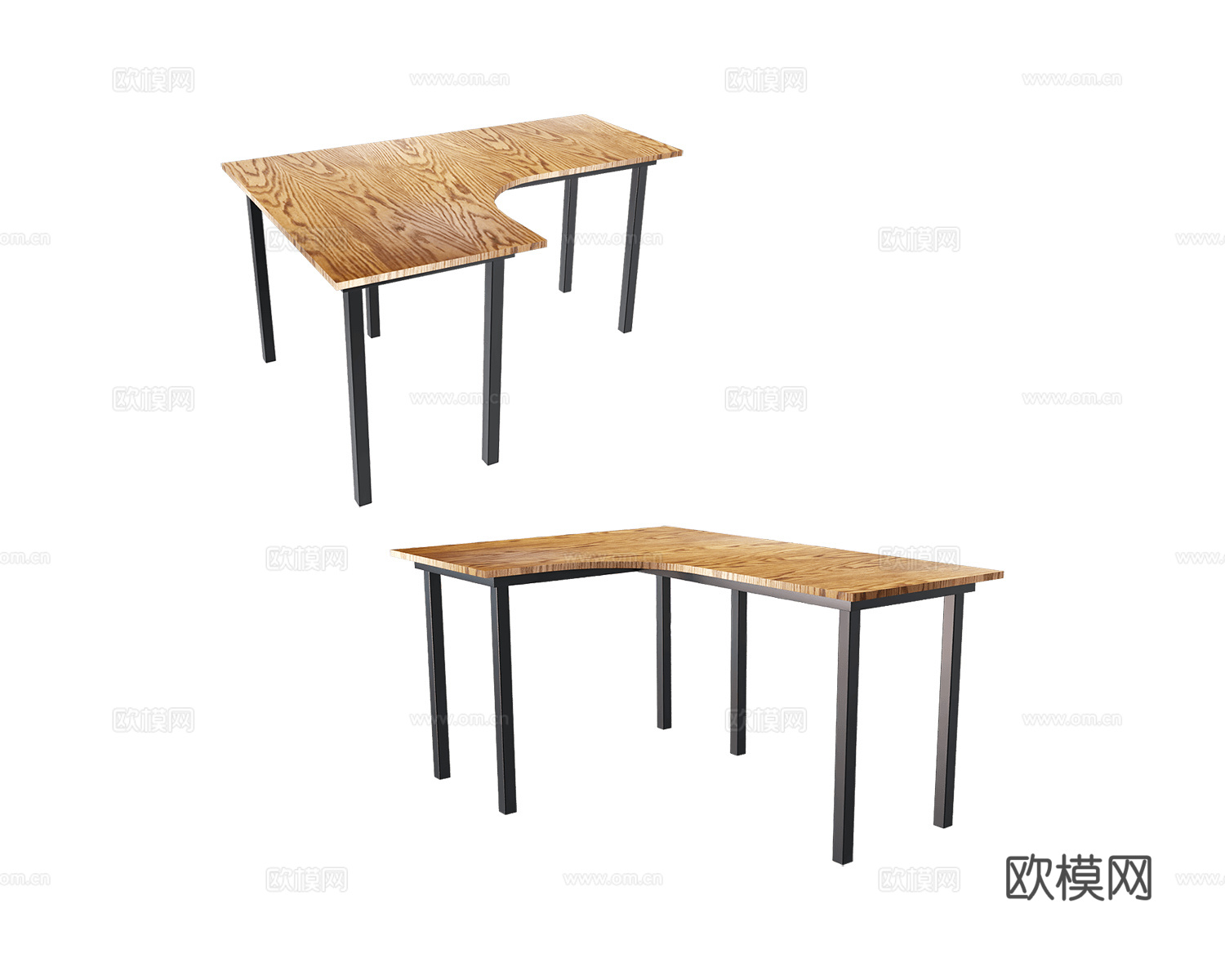 Geometria Loft 转角桌子 书桌3d模型下载