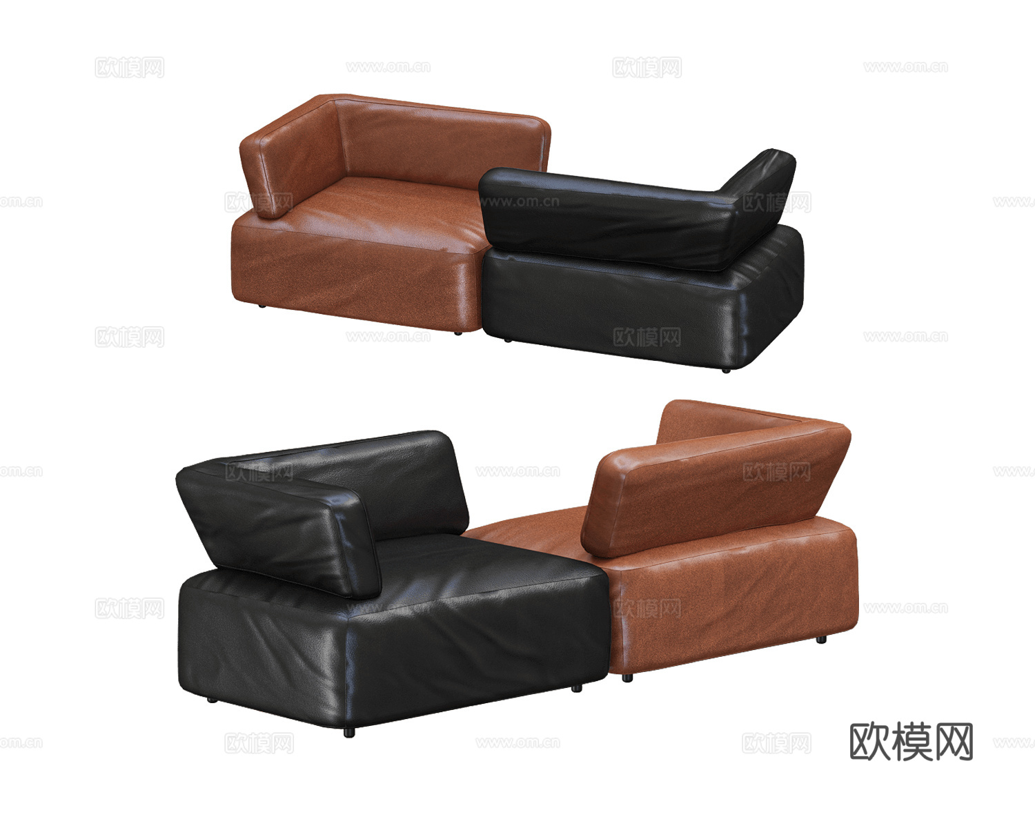 Jess 双人沙发3d模型下载