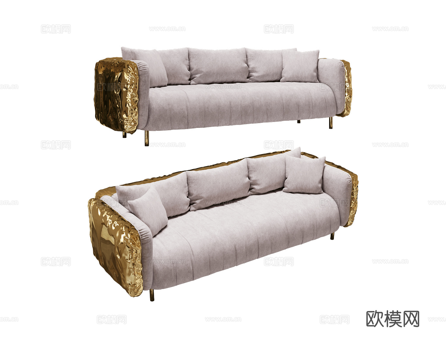 Boca do Lobo 意式三人沙发3d模型下载