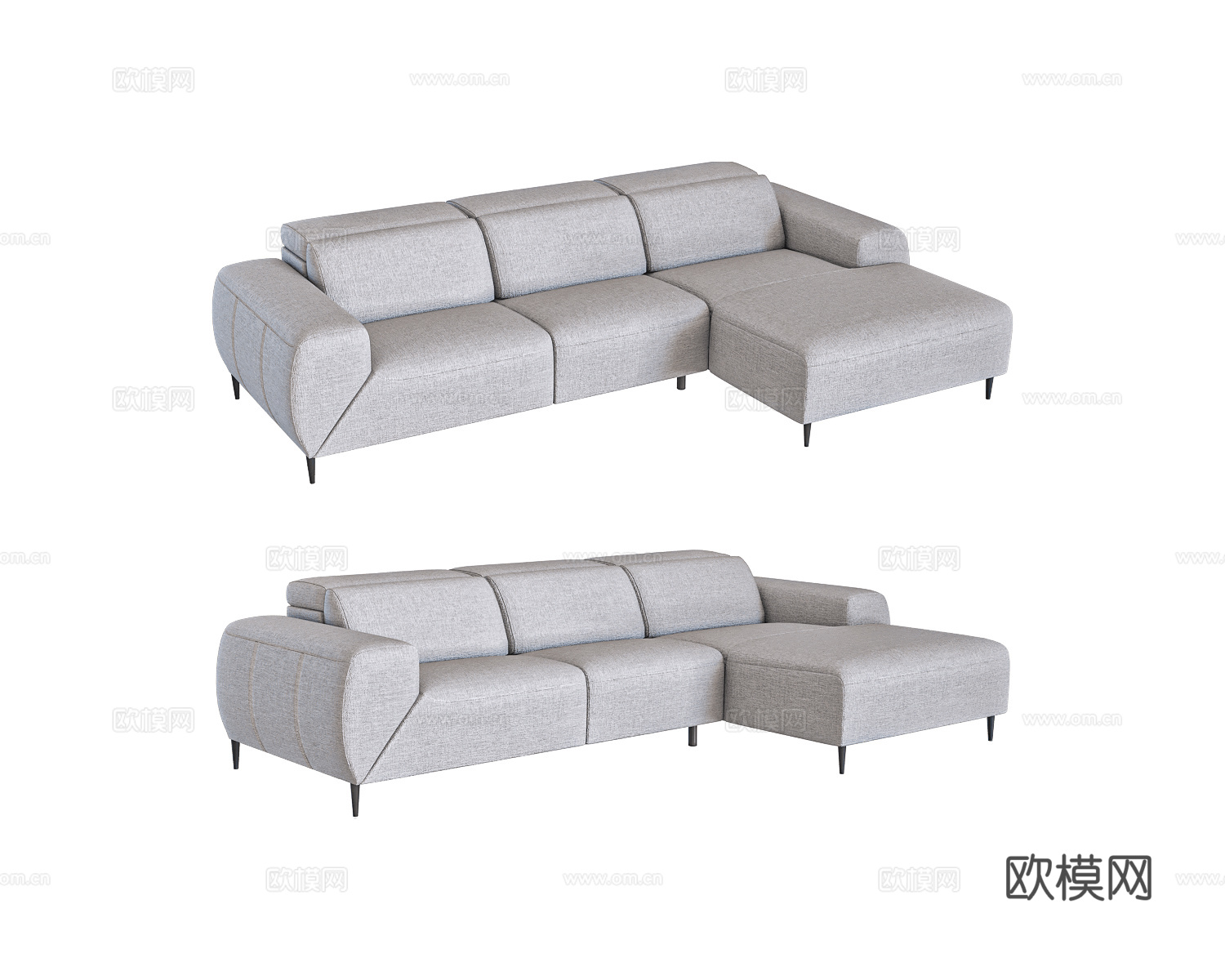 Bizzarto 转角沙发3d模型下载（渲染图1）