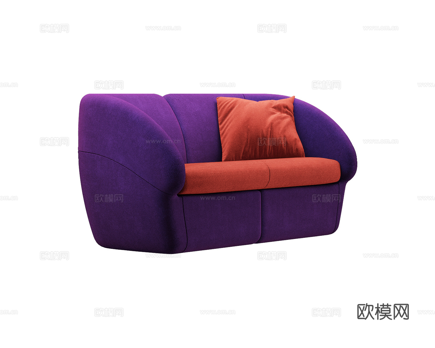 Paola Zani 单人沙发 双人沙发3d模型下载（渲染图1）