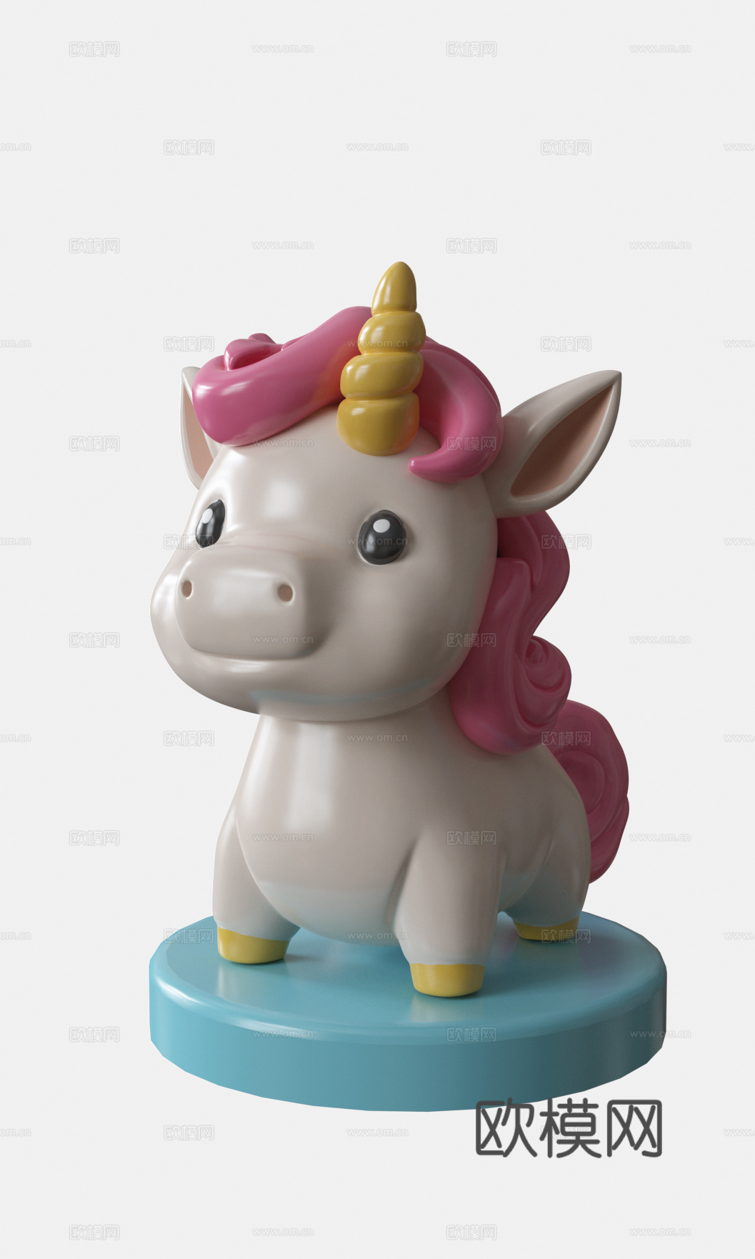 Q版小马手办3d模型