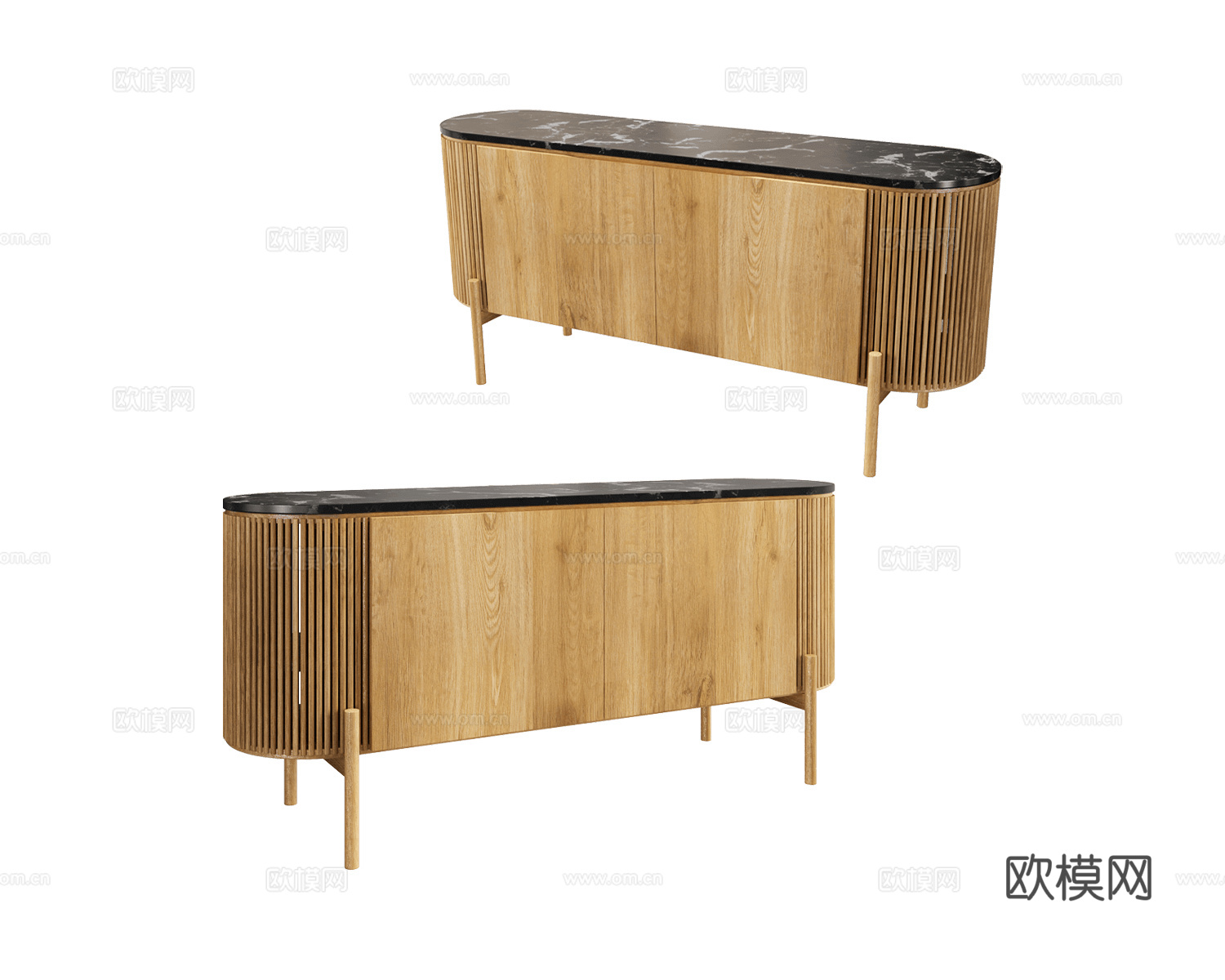 Manual mode 原木风电视柜3d模型下载