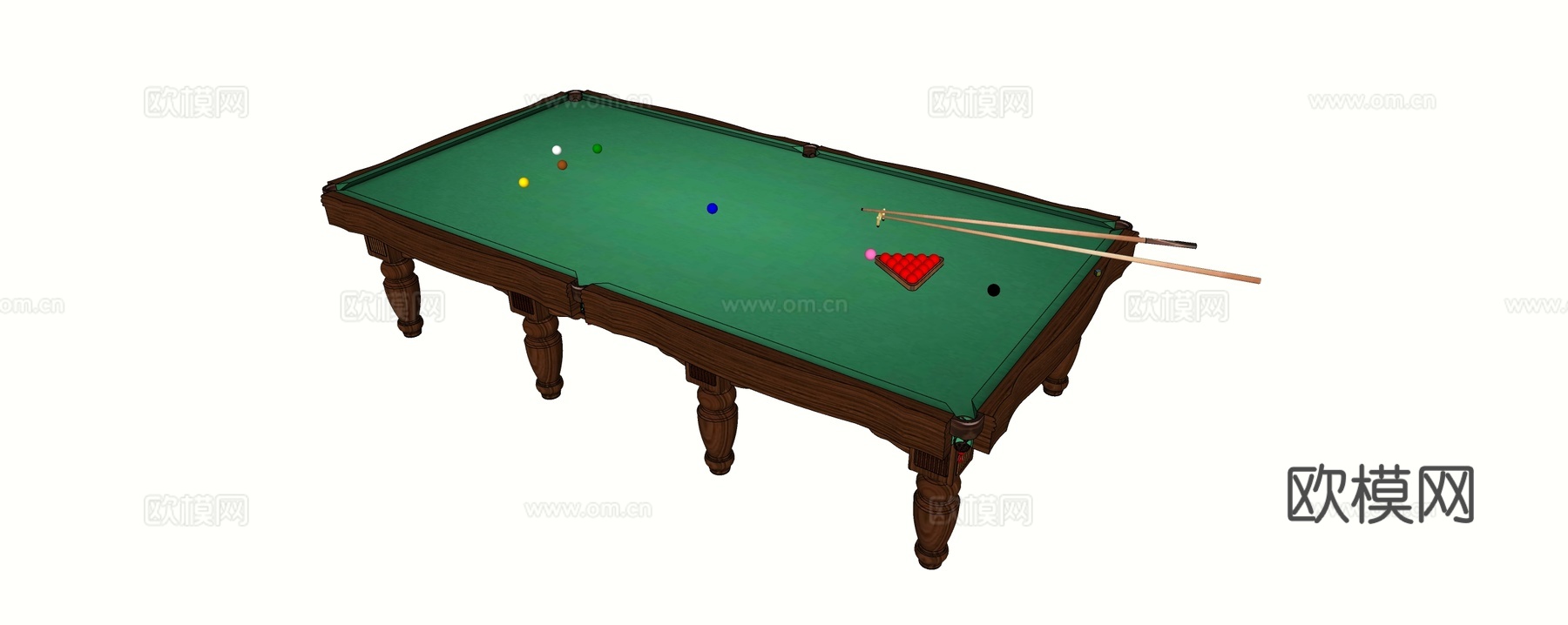 台球桌su模型