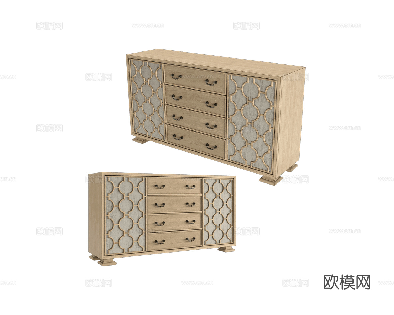 Full House 美式斗柜3d模型下载