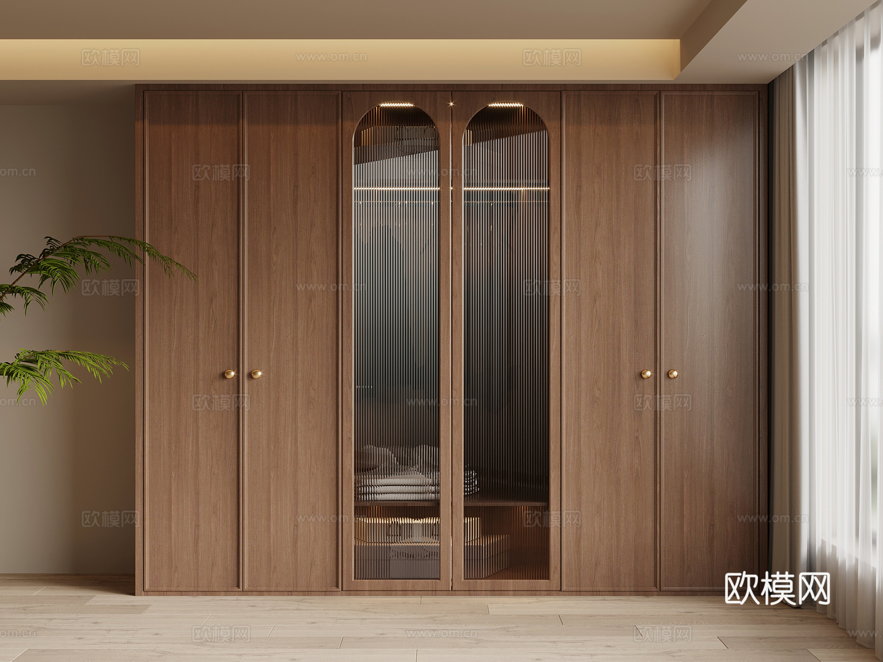 中古风衣柜su模型