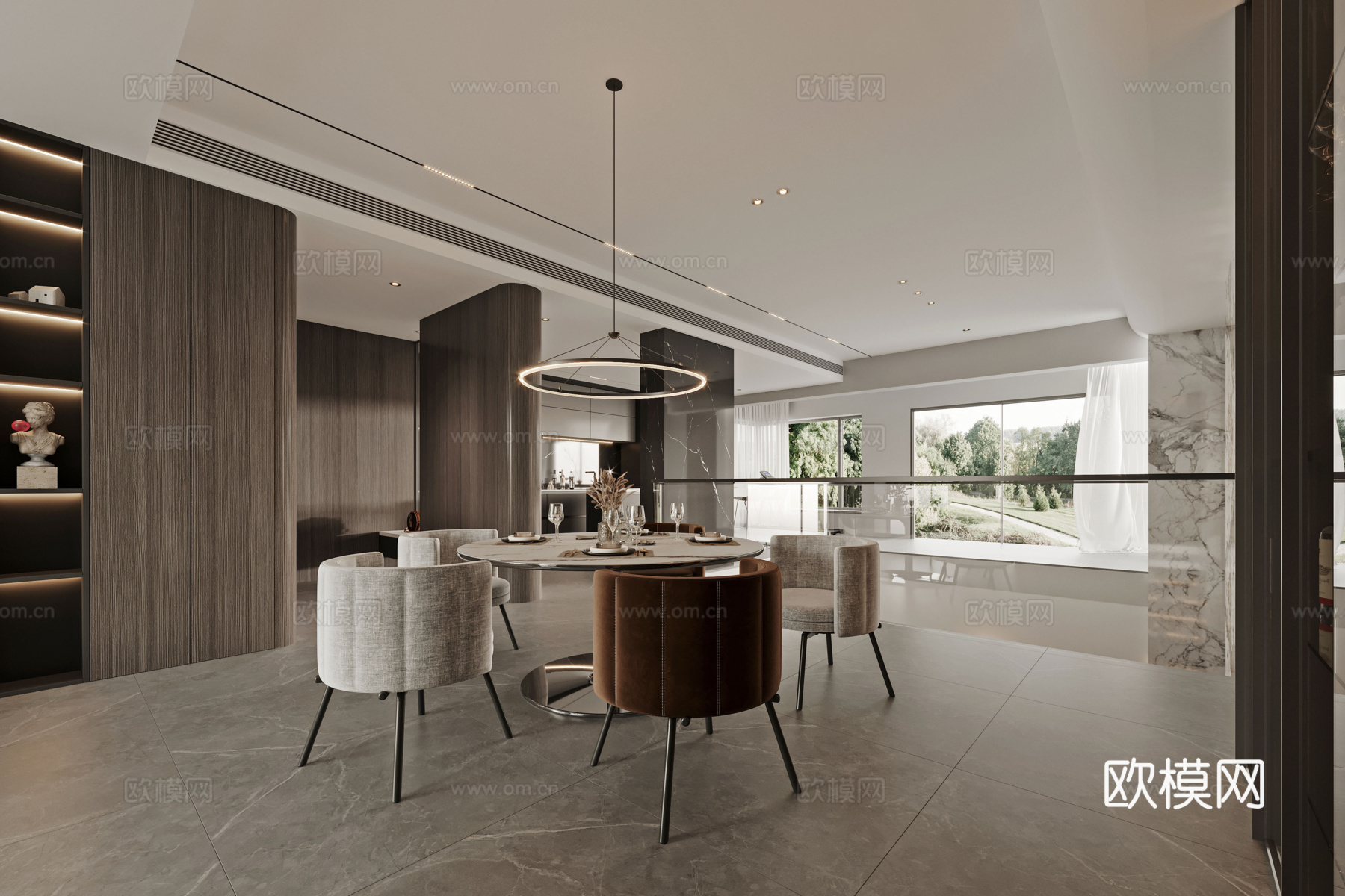 轻奢别墅 样板间 最新全套施工图 效果图合集cad施工图